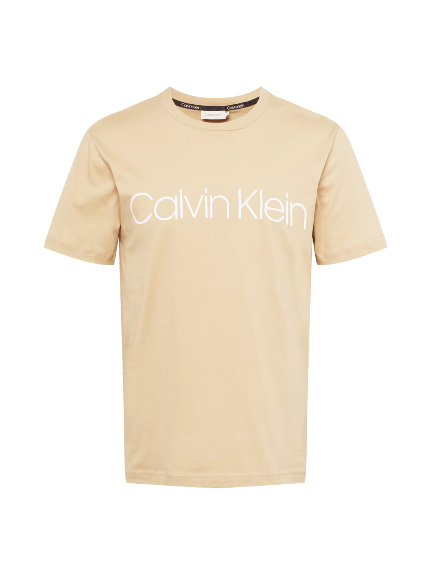 Calvin Klein Tricou nisipiu / alb - Pled.ro