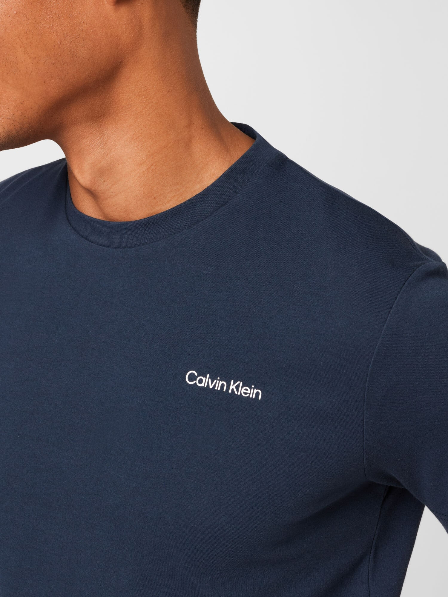 Calvin Klein Tricou bleumarin / alb - Pled.ro