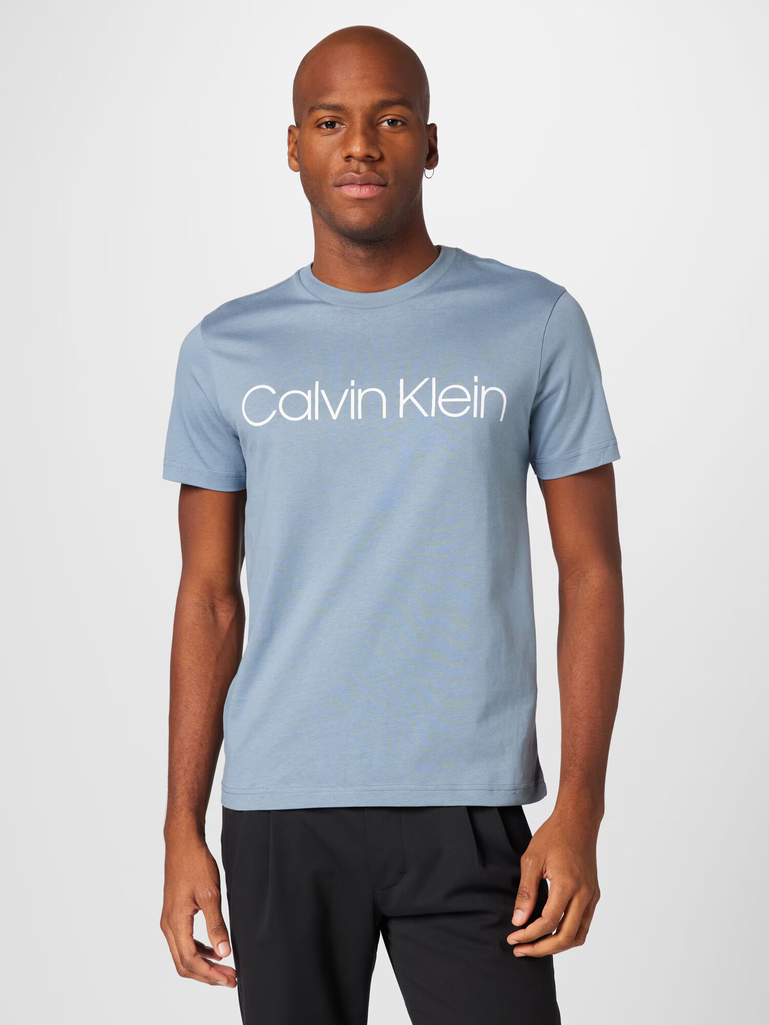 Calvin Klein Tricou gri deschis / alb - Pled.ro