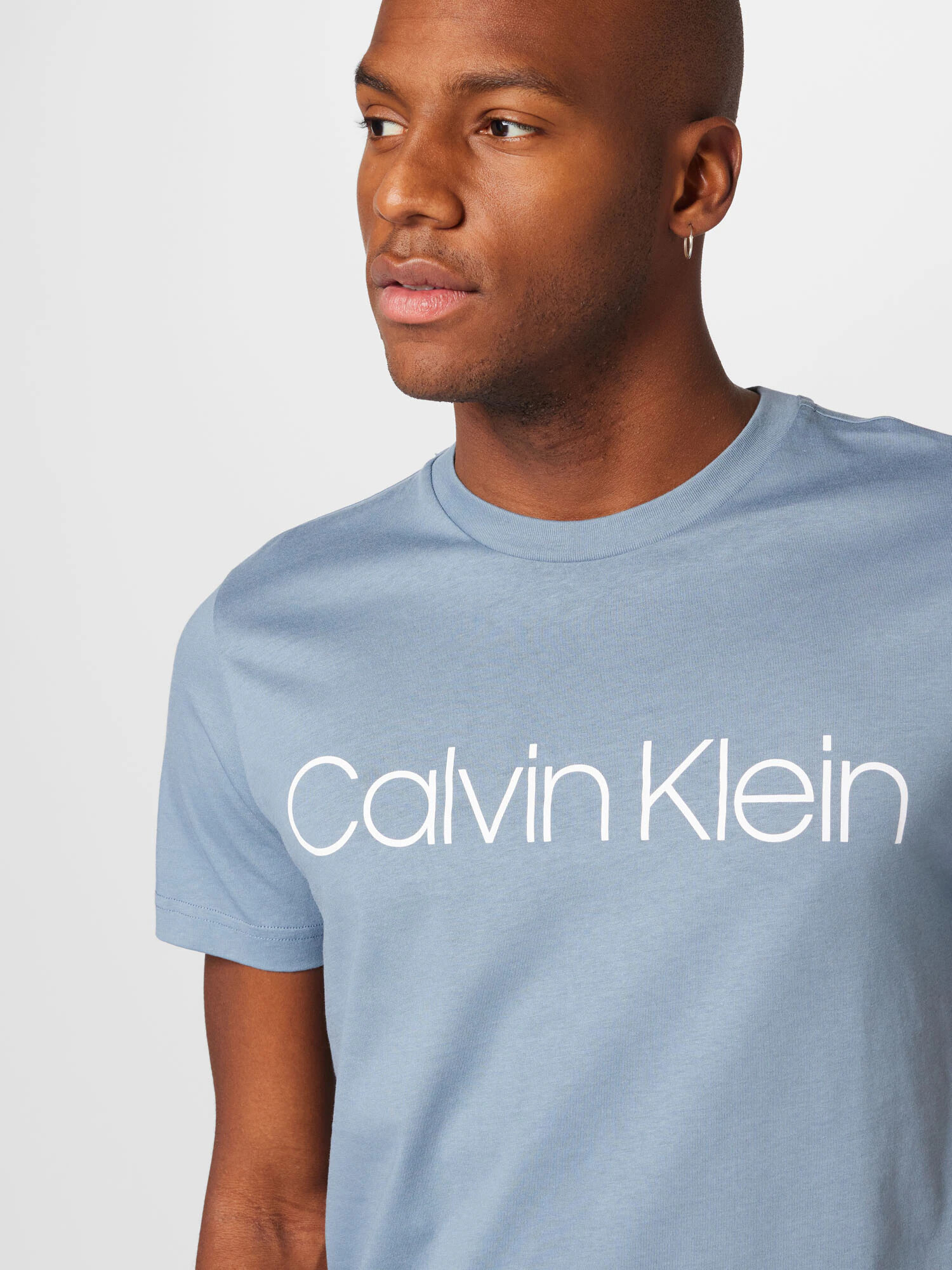 Calvin Klein Tricou gri deschis / alb - Pled.ro