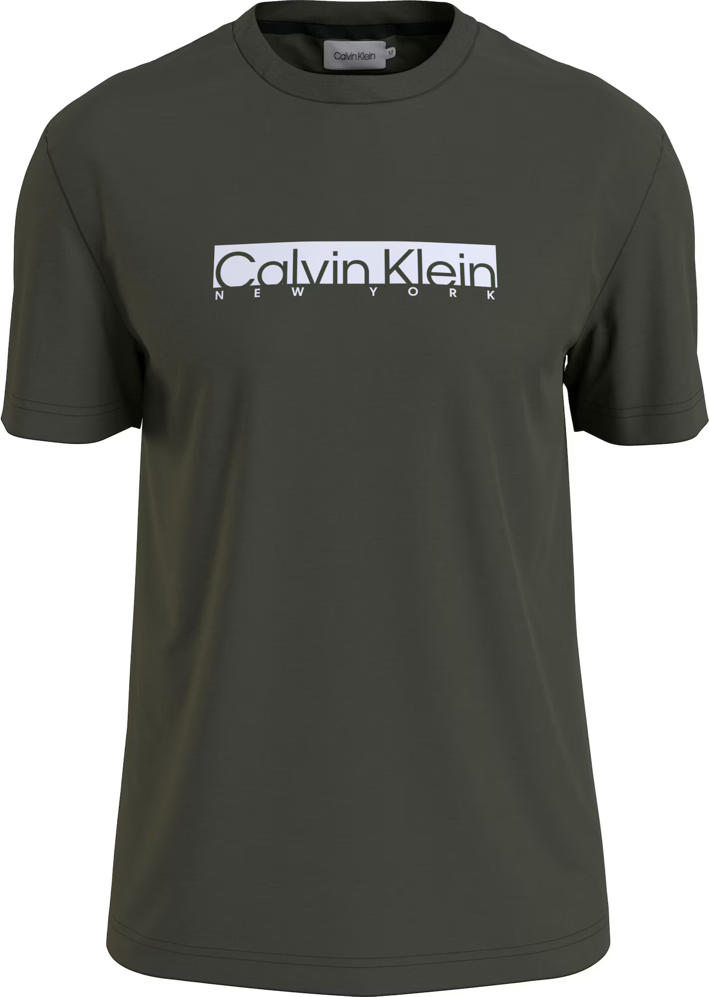 Calvin Klein Tricou gri închis / alb - Pled.ro