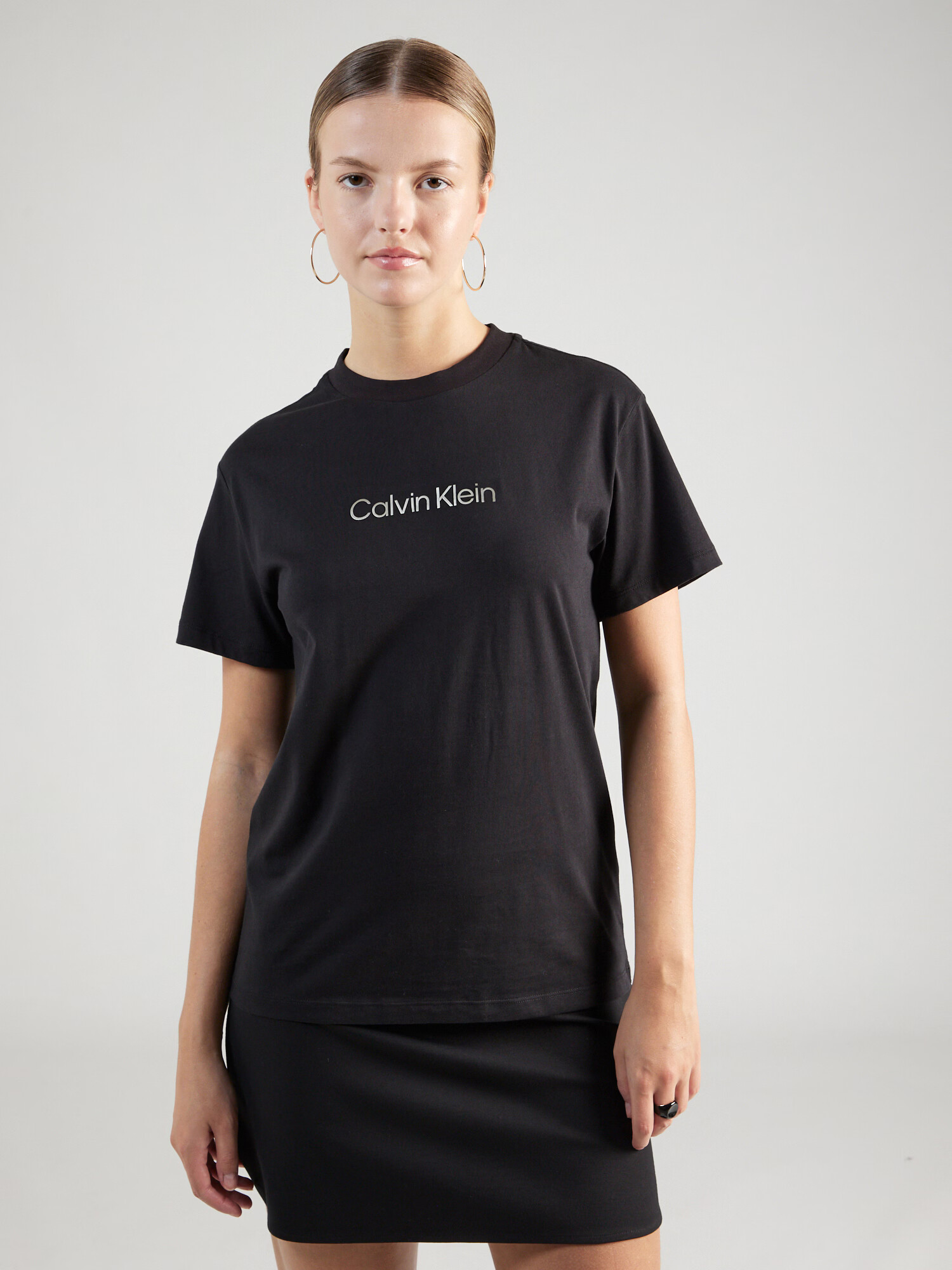 Calvin Klein Tricou 'HERO' gri argintiu / negru - Pled.ro