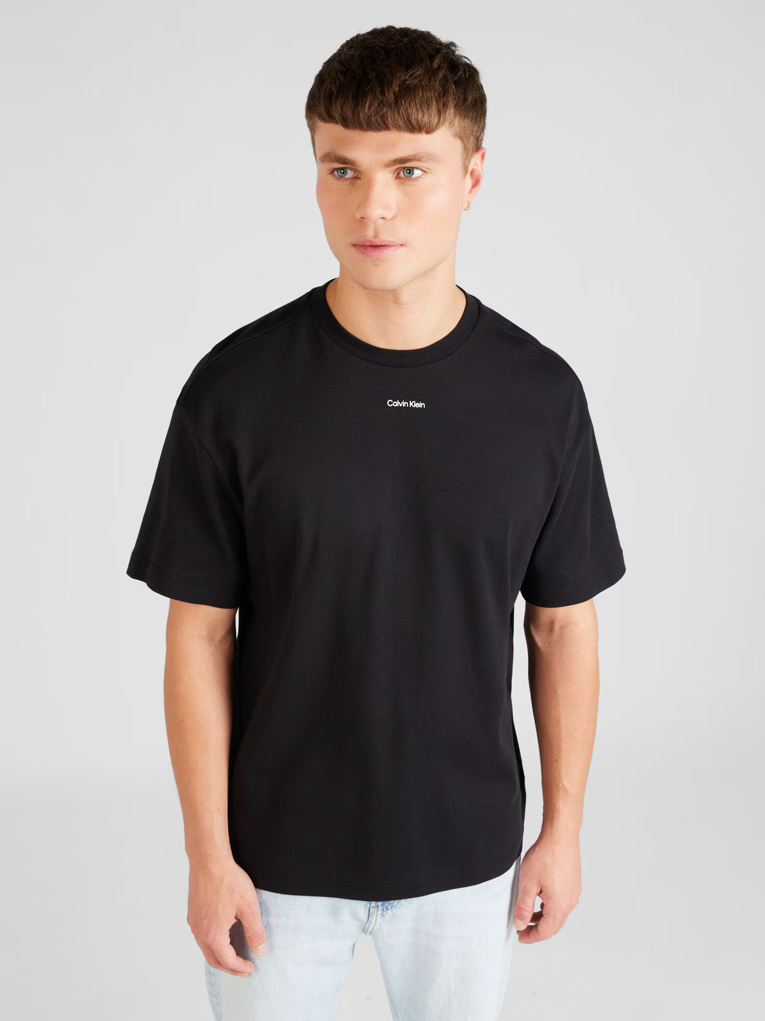 Calvin Klein Tricou 'NANO' negru / alb - Pled.ro