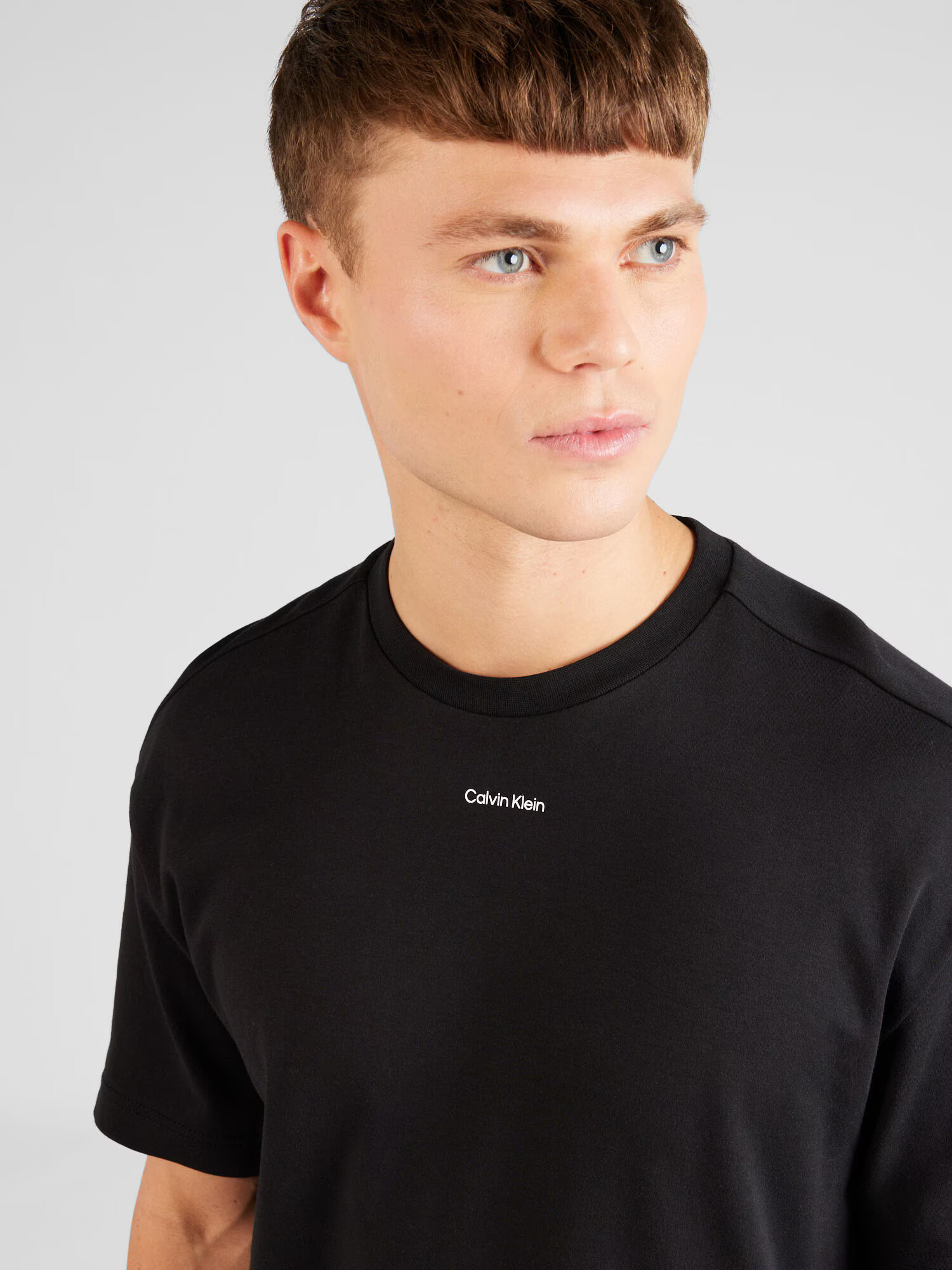 Calvin Klein Tricou 'NANO' negru / alb - Pled.ro