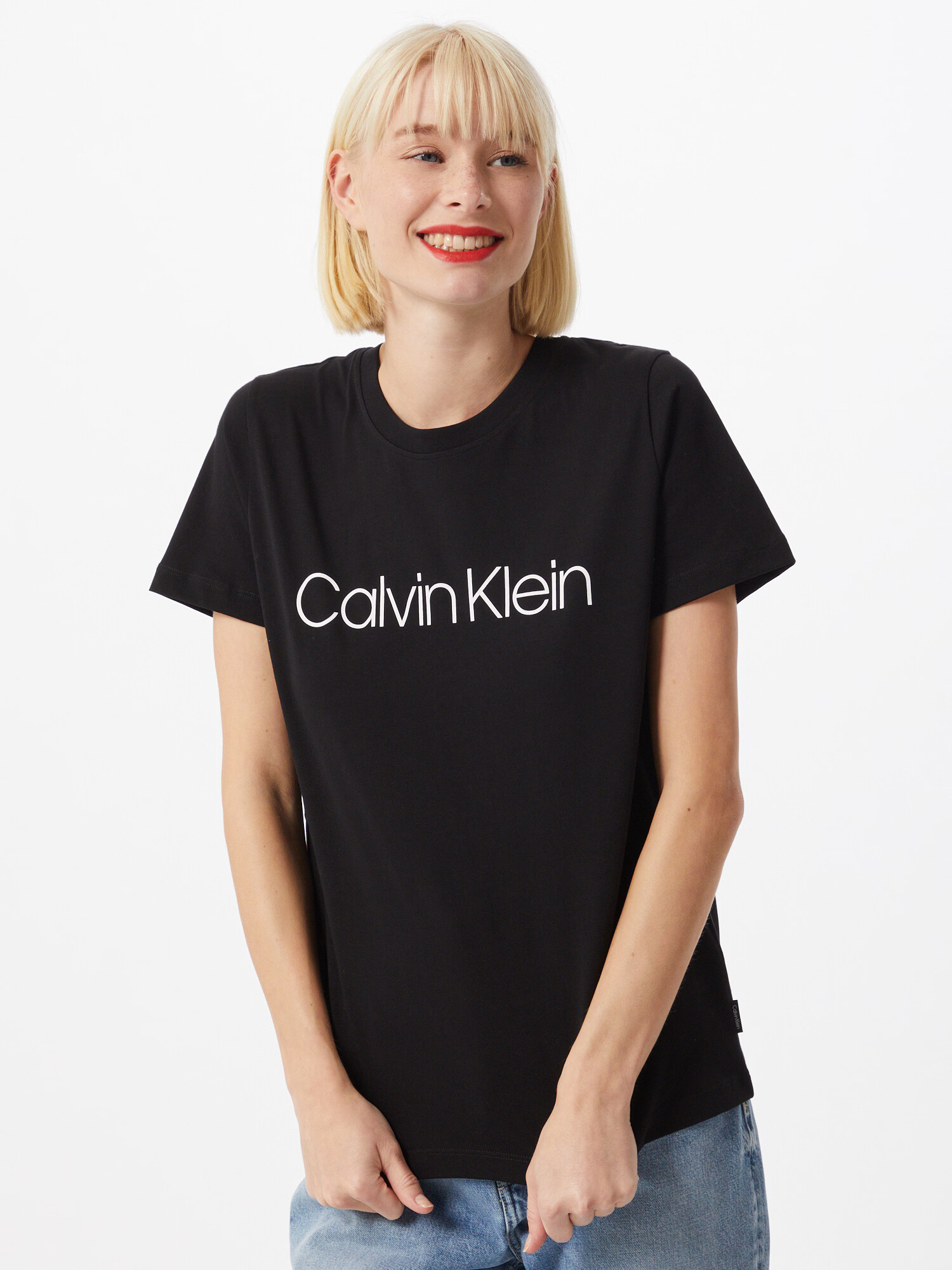 Calvin Klein Tricou negru / alb - Pled.ro