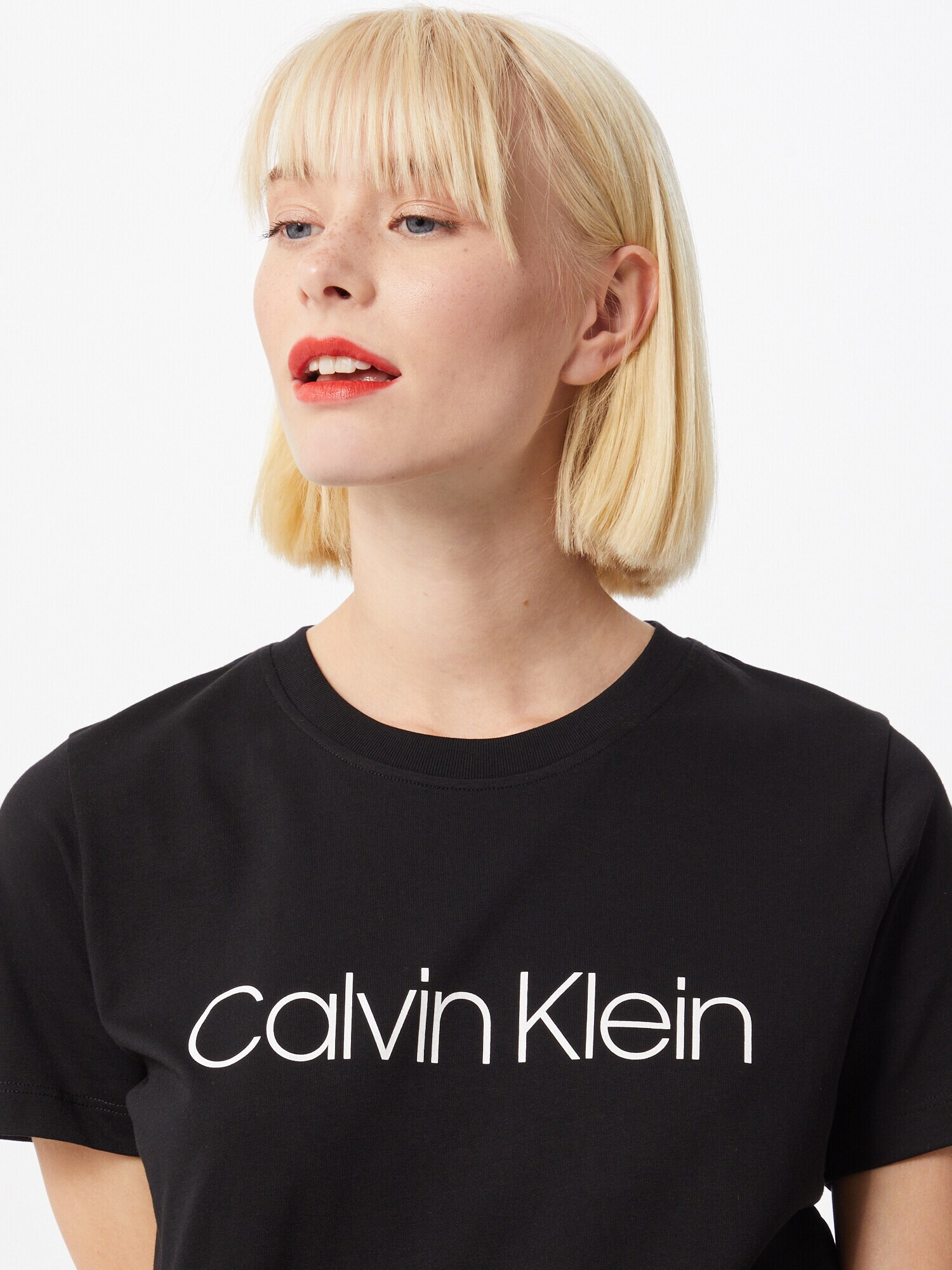 Calvin Klein Tricou negru / alb - Pled.ro