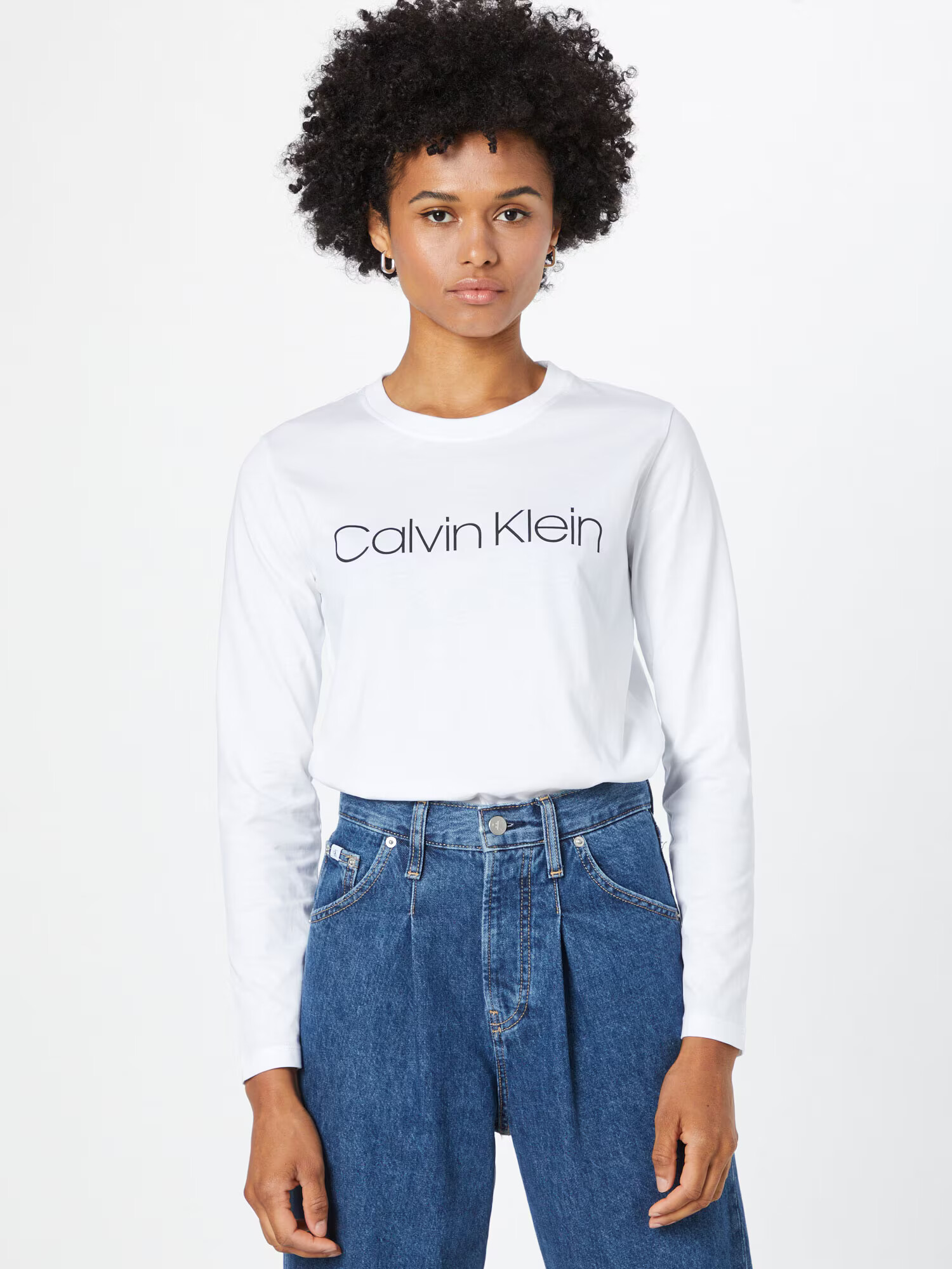 Calvin Klein Tricou negru / alb - Pled.ro