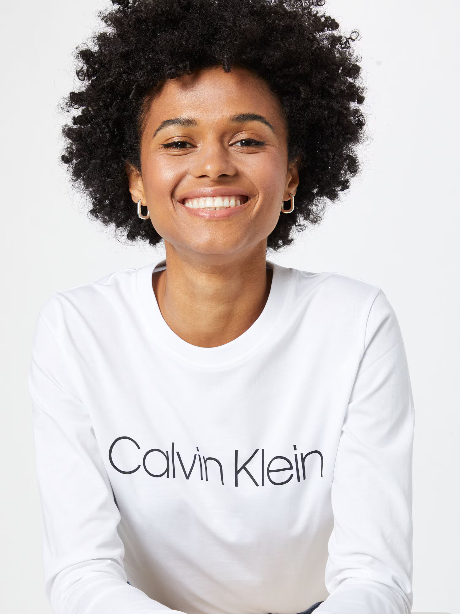 Calvin Klein Tricou negru / alb - Pled.ro