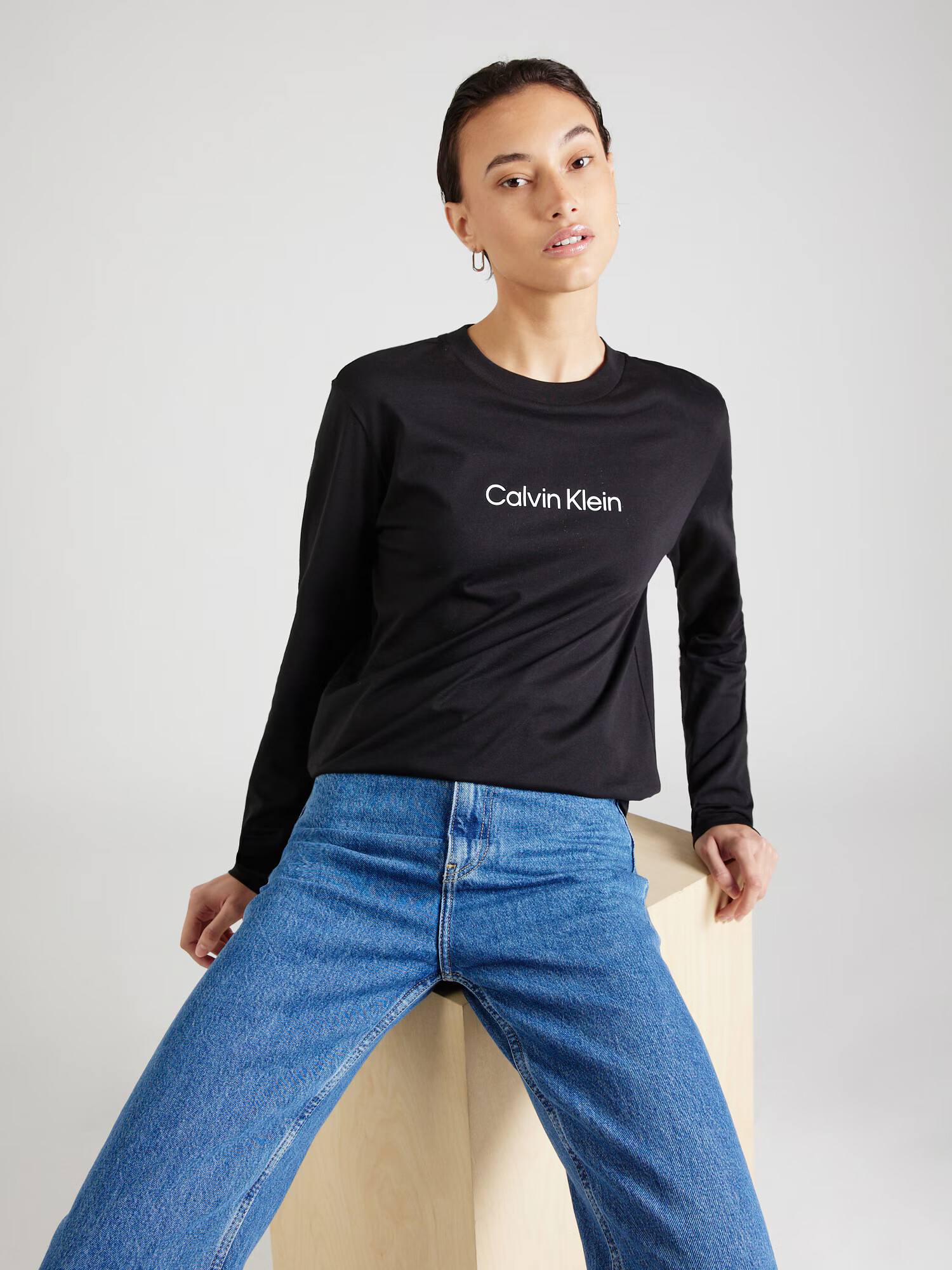 Calvin Klein Tricou negru / alb - Pled.ro