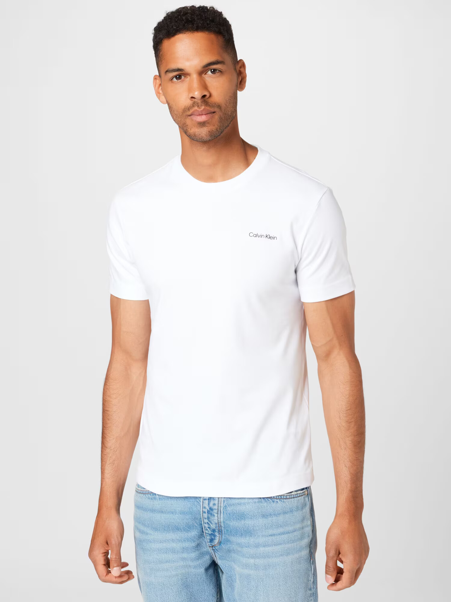 Calvin Klein Tricou negru / alb murdar - Pled.ro