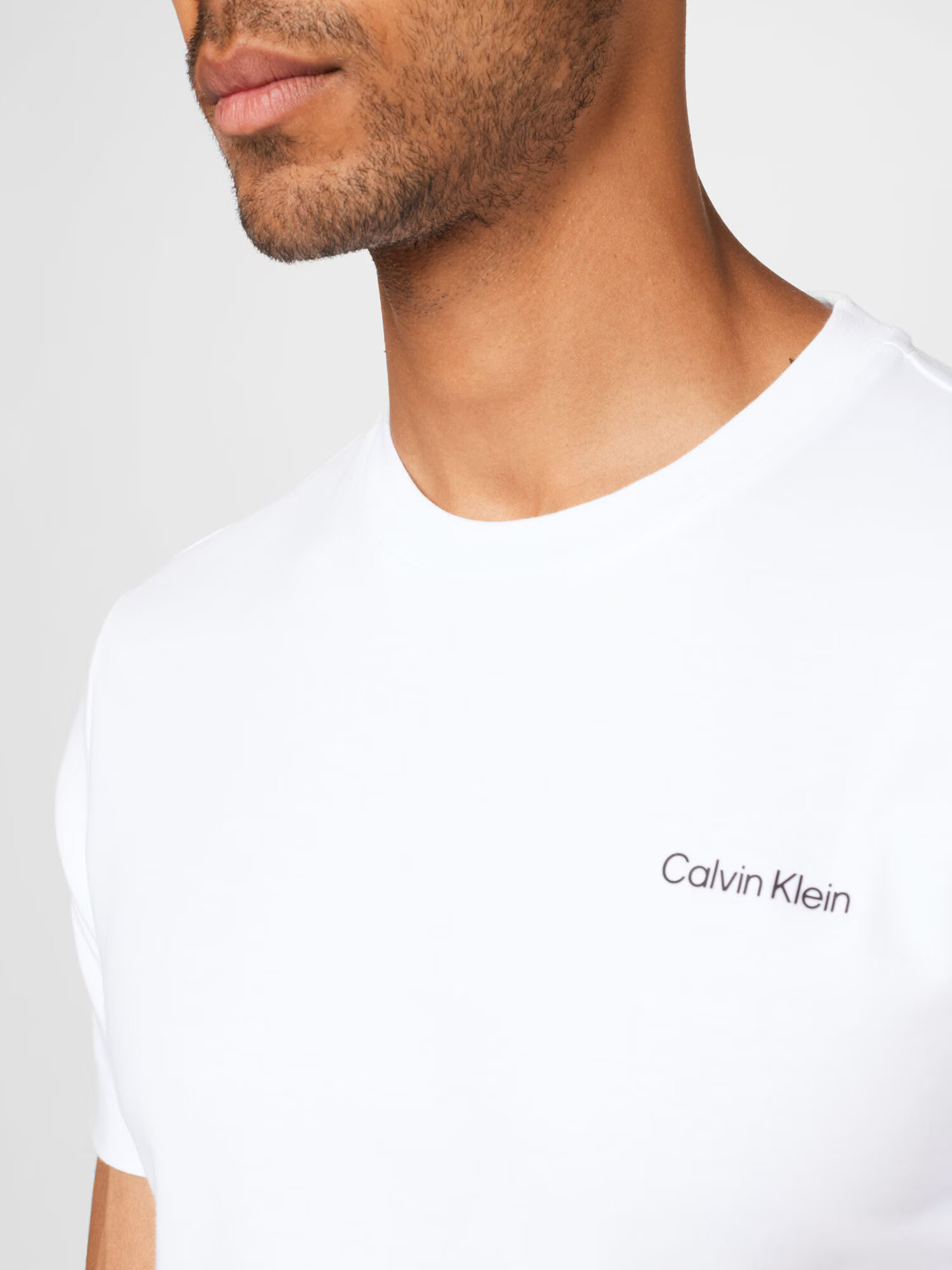 Calvin Klein Tricou negru / alb murdar - Pled.ro