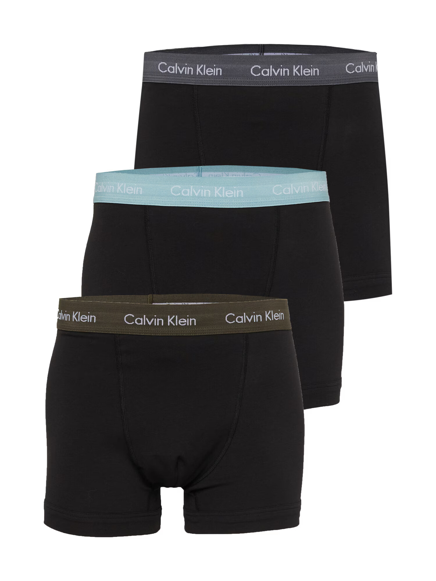 Calvin Klein Underwear Boxeri albastru deschis / gri închis / kaki / negru - Pled.ro