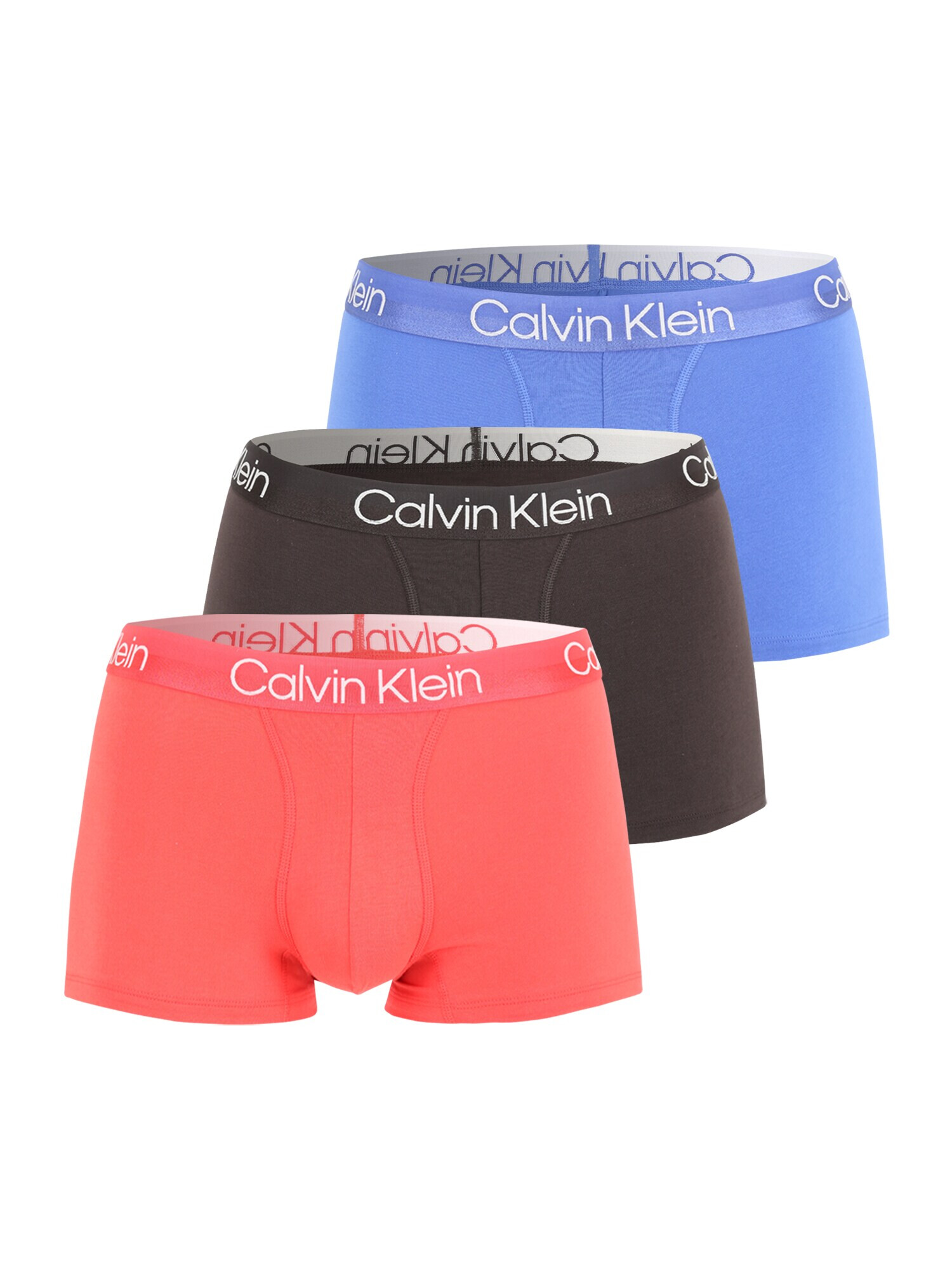 Calvin Klein Underwear Boxeri albastru fumuriu / portocaliu somon / negru / alb - Pled.ro