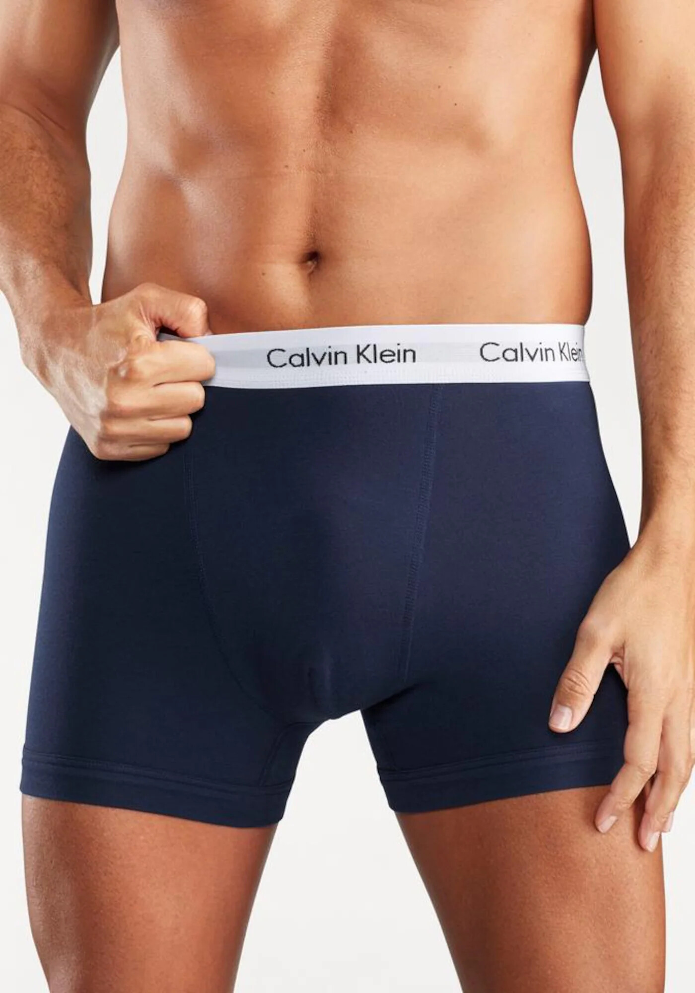 Calvin Klein Underwear Boxeri bleumarin / roșu / alb - Pled.ro