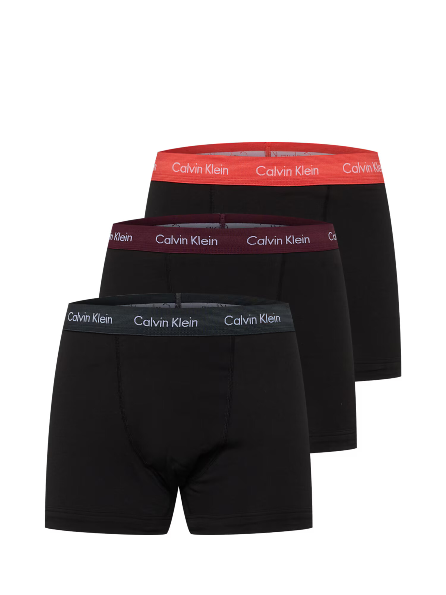 Calvin Klein Underwear Boxeri gri grafit / corai / roșu bordeaux / negru - Pled.ro