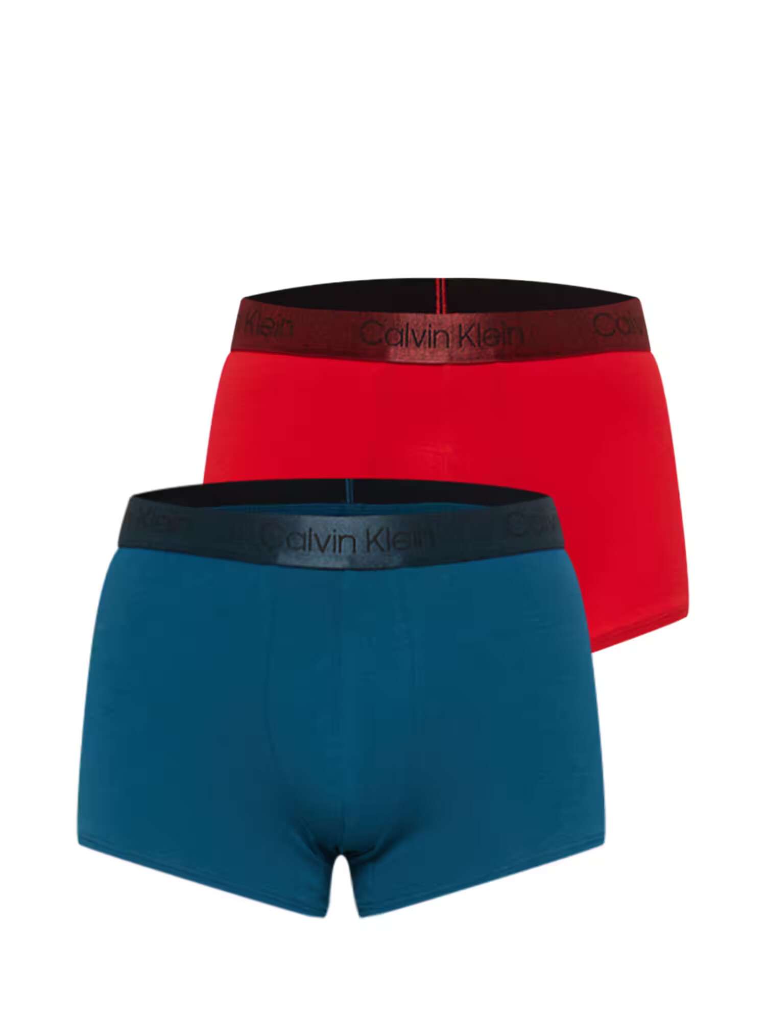 Calvin Klein Underwear Boxeri verde petrol / roși aprins / negru - Pled.ro