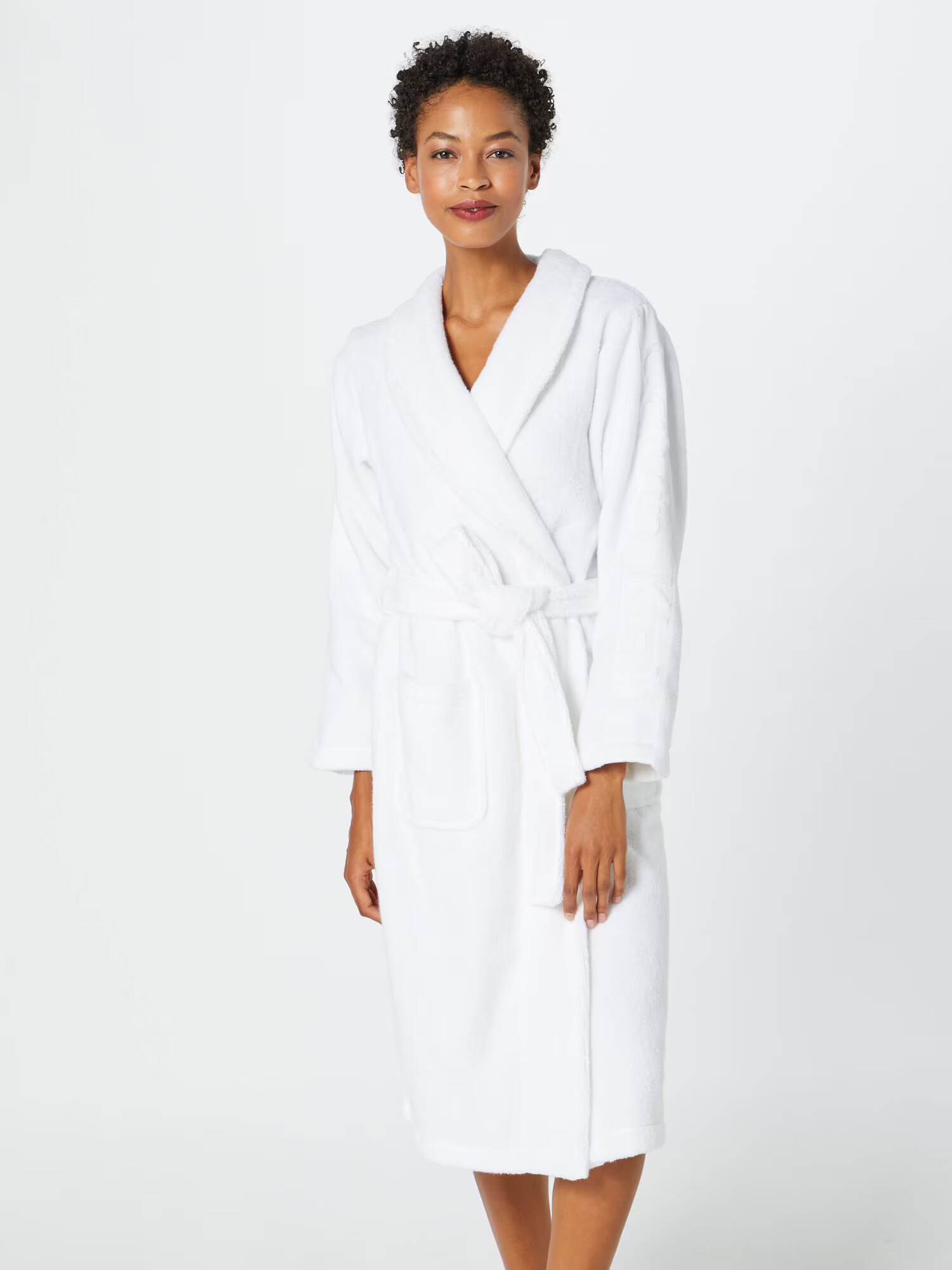 Calvin Klein Underwear Halat de baie lung 'Robe' alb - Pled.ro