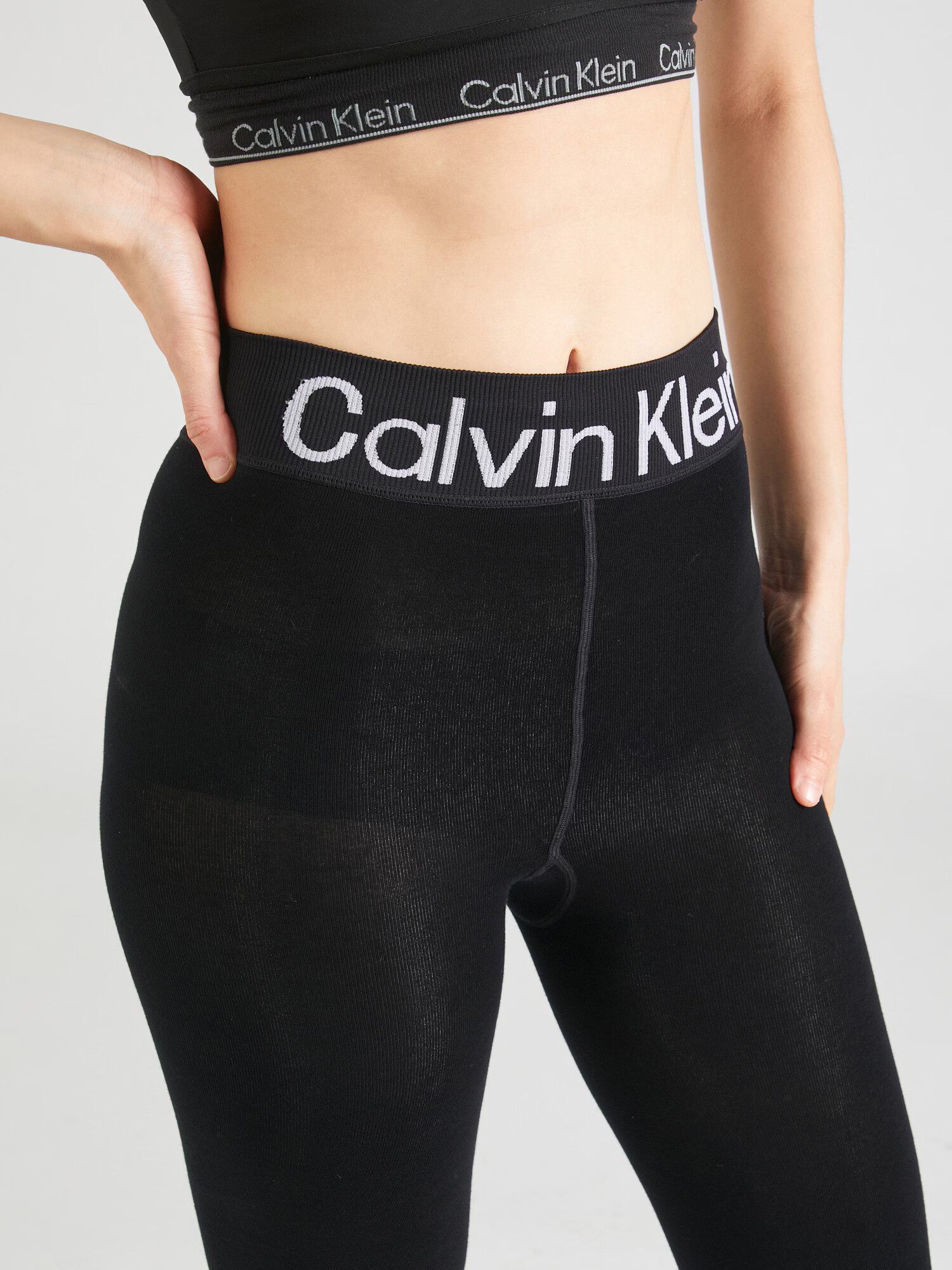 Calvin Klein Underwear Leggings negru / alb - Pled.ro