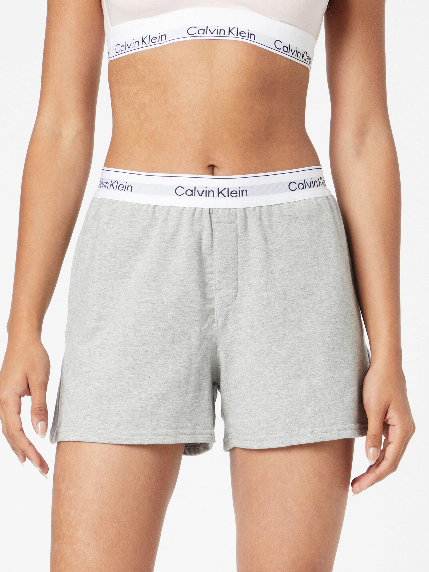 Calvin Klein Underwear Pantaloni de pijama gri amestecat / negru / alb - Pled.ro