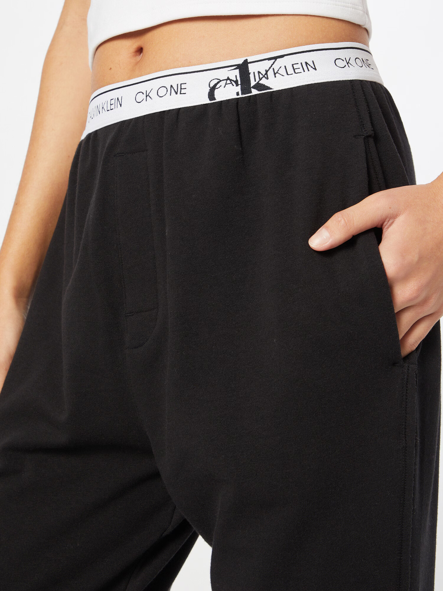 Calvin Klein Underwear Pantaloni de pijama negru / alb - Pled.ro