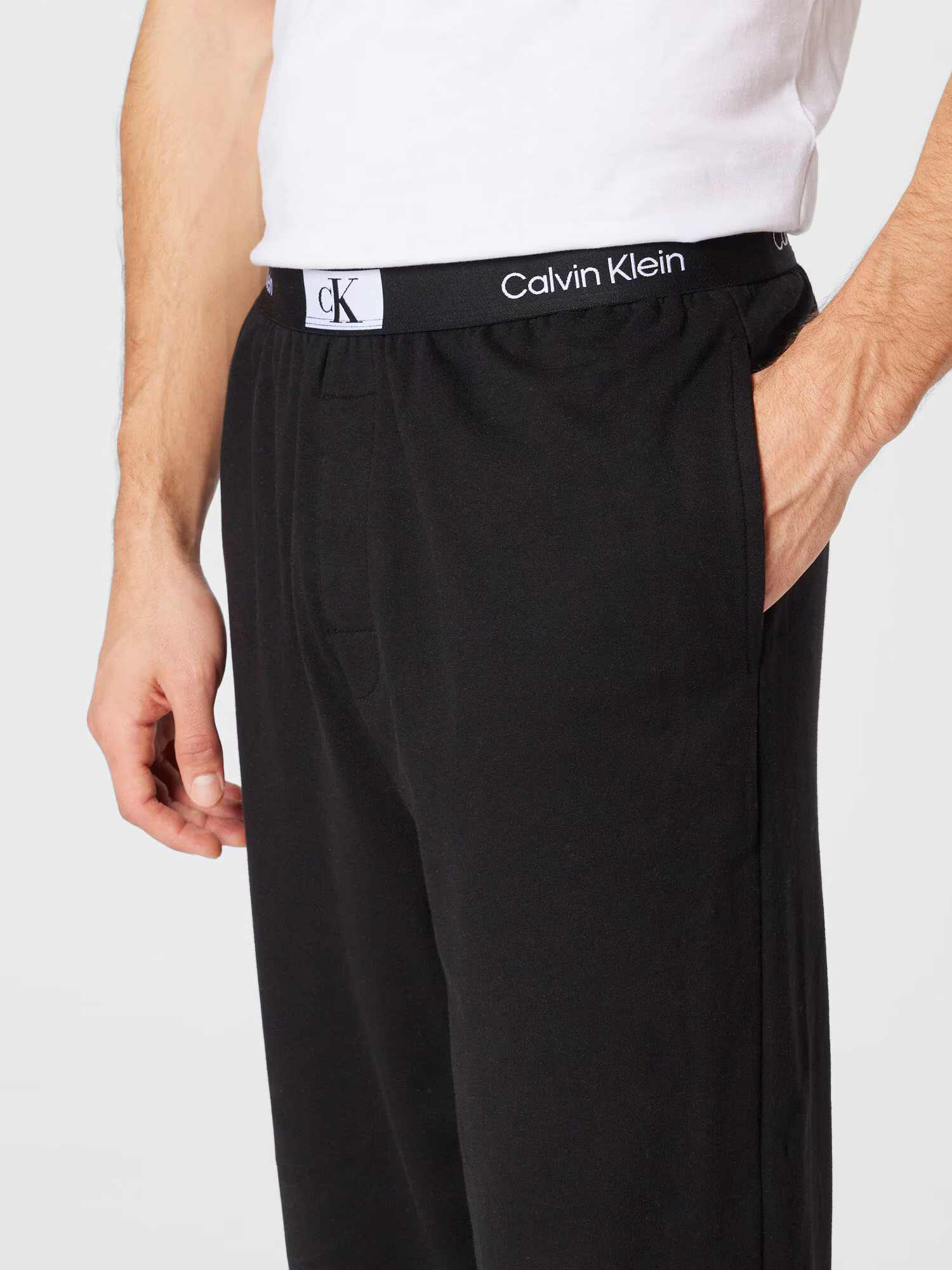 Calvin Klein Underwear Pantaloni de pijama negru / alb - Pled.ro