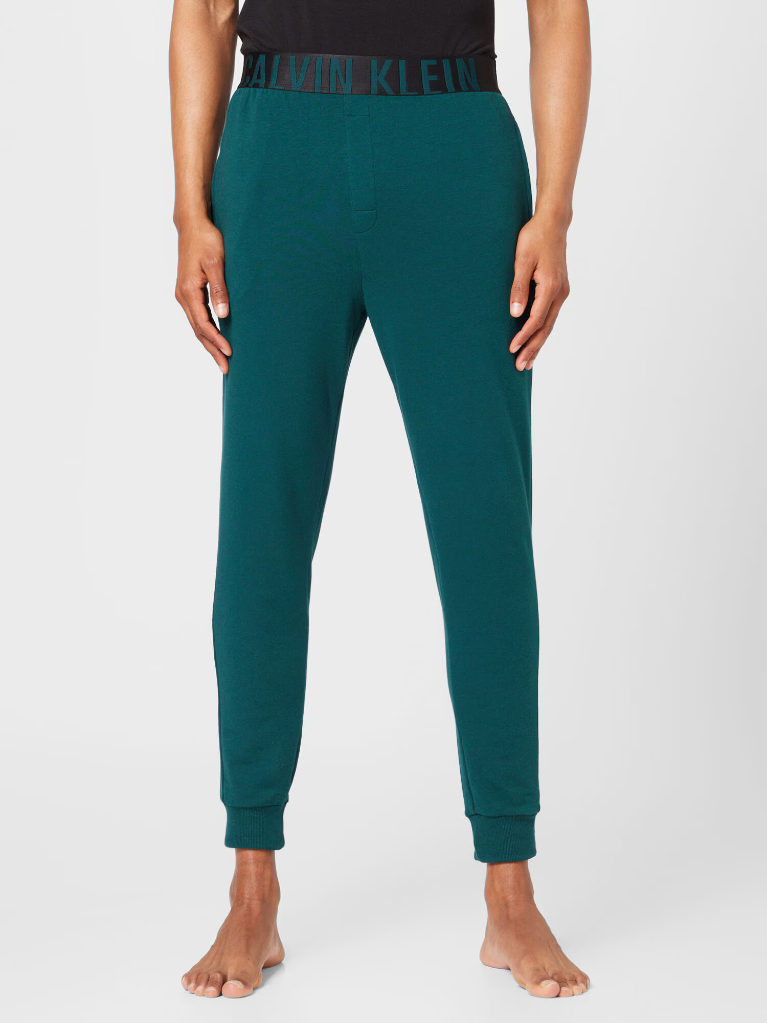 Calvin Klein Underwear Pantaloni de pijama verde smarald / negru - Pled.ro