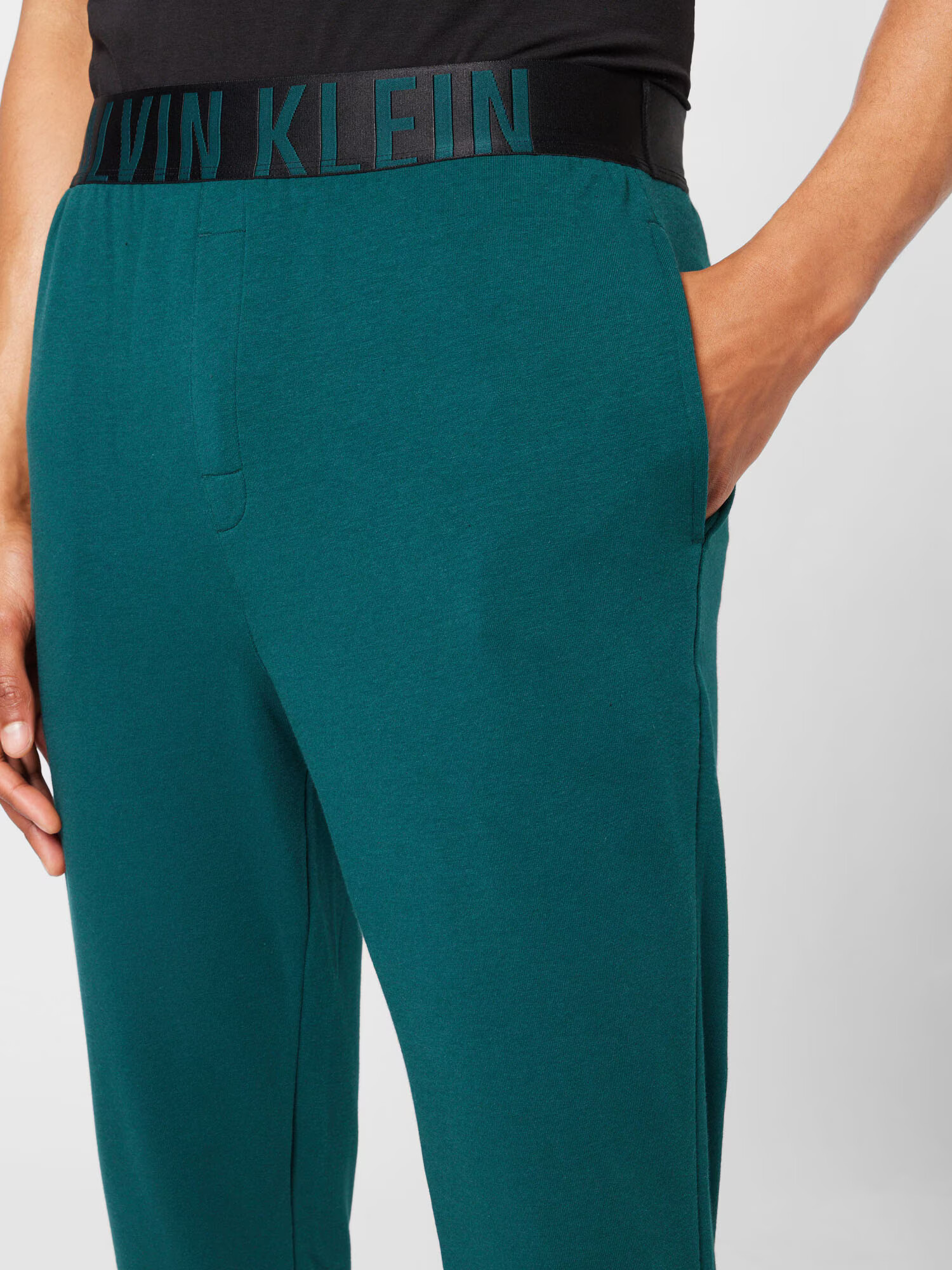 Calvin Klein Underwear Pantaloni de pijama verde smarald / negru - Pled.ro