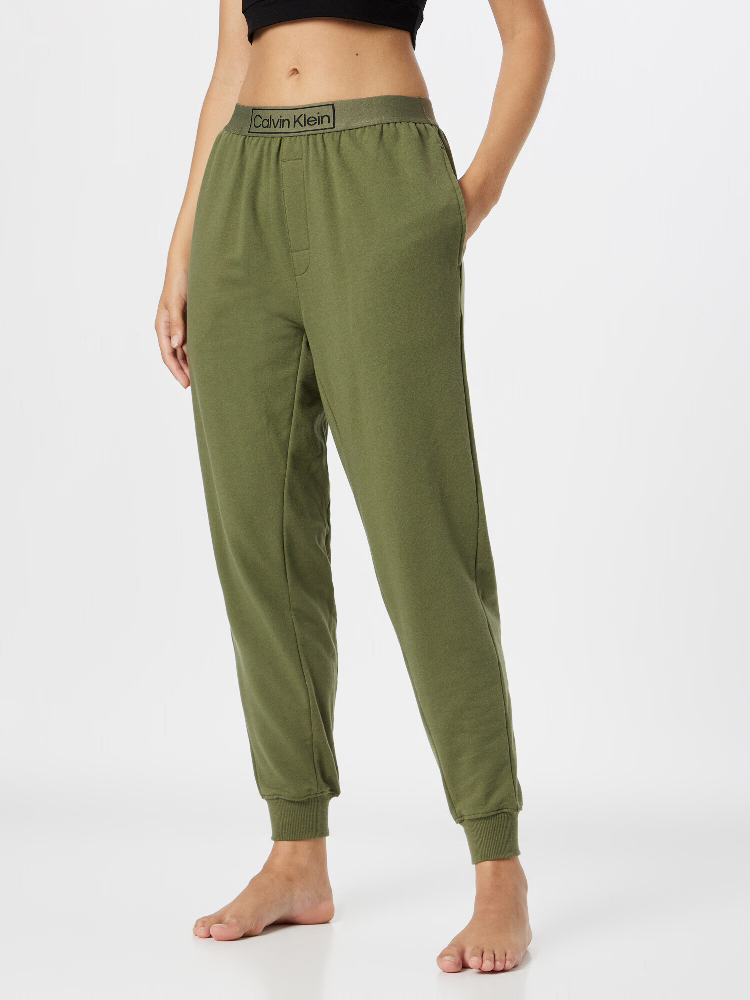 Calvin Klein Underwear Pantaloni de pijama verde / negru - Pled.ro