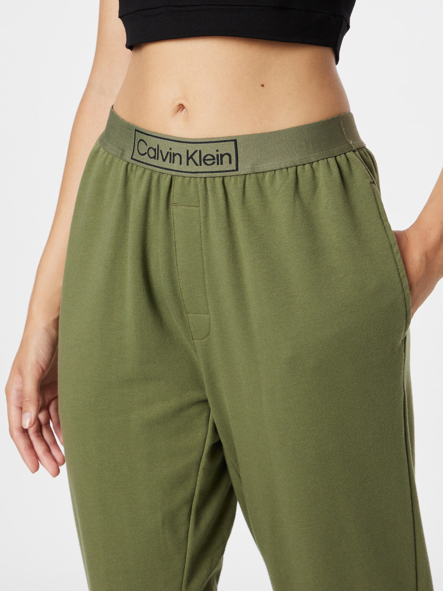 Calvin Klein Underwear Pantaloni de pijama verde / negru - Pled.ro