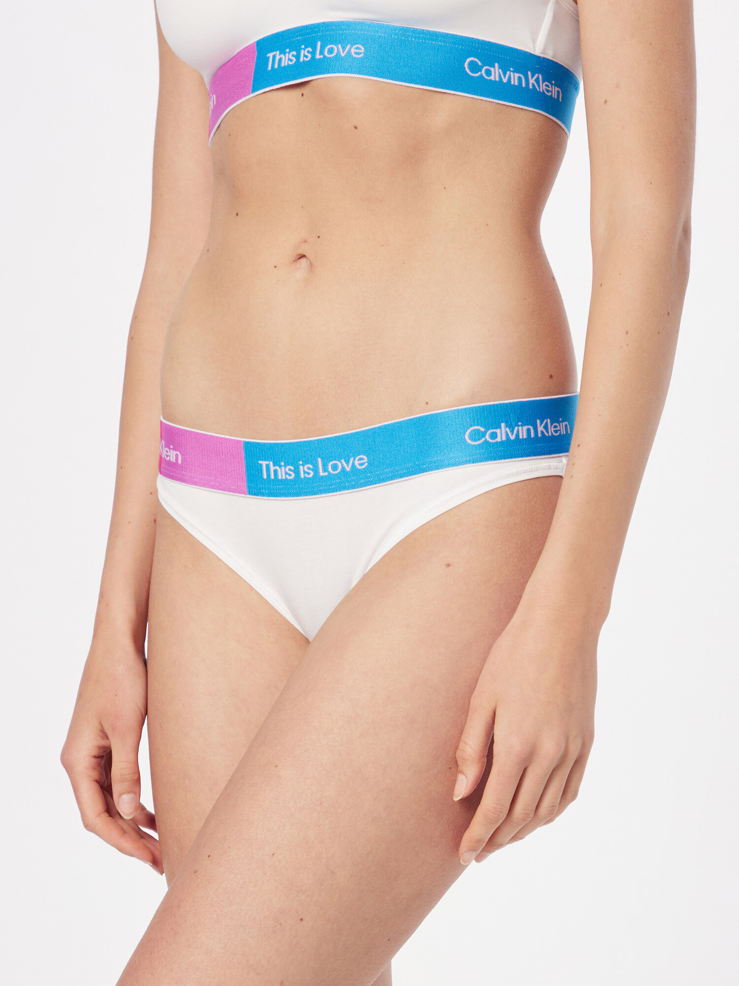 Calvin Klein Underwear Slip azuriu / roz / roz / alb - Pled.ro