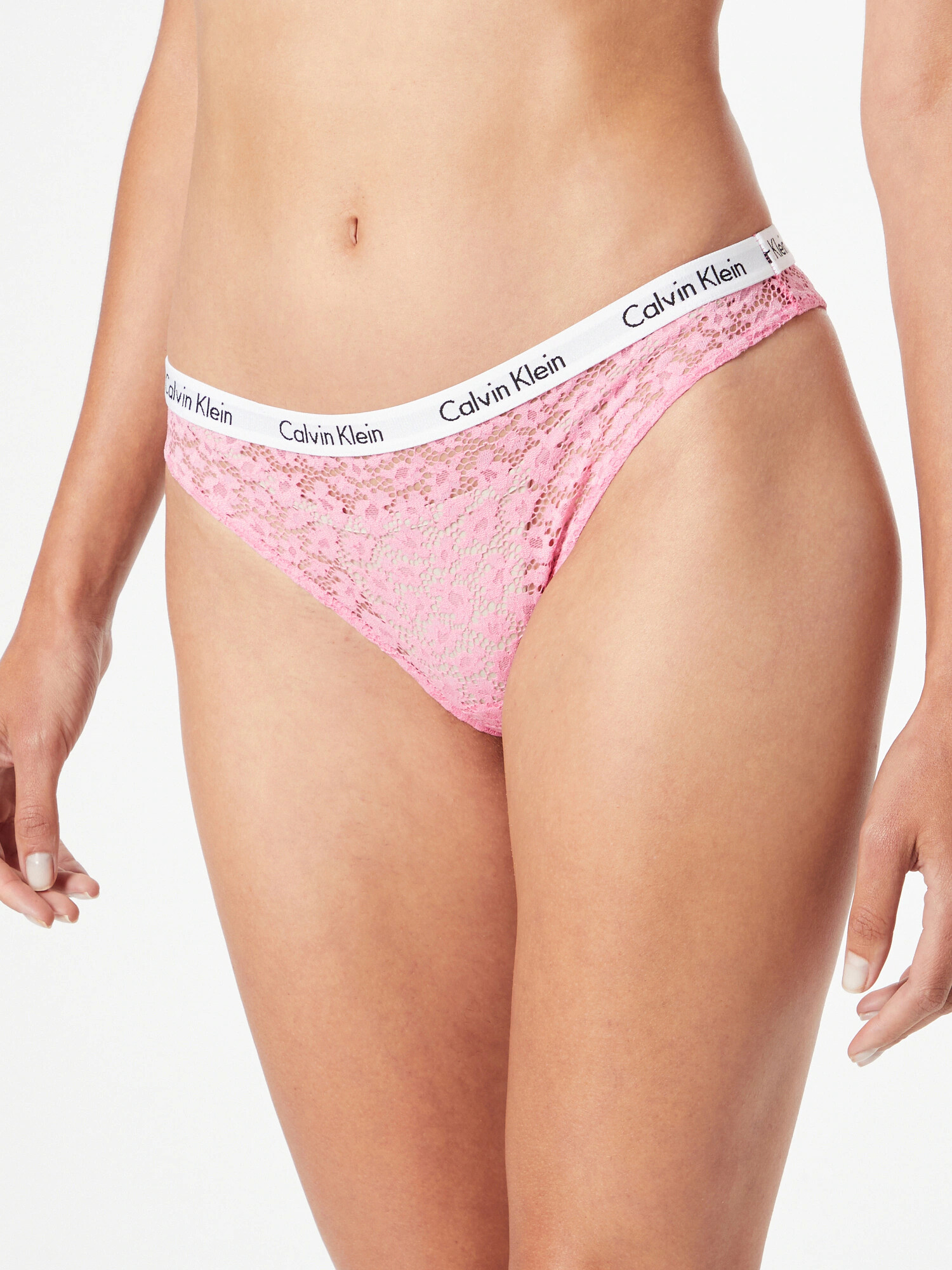 Calvin Klein Underwear Slip 'CAROUSEL' roz / negru / alb - Pled.ro