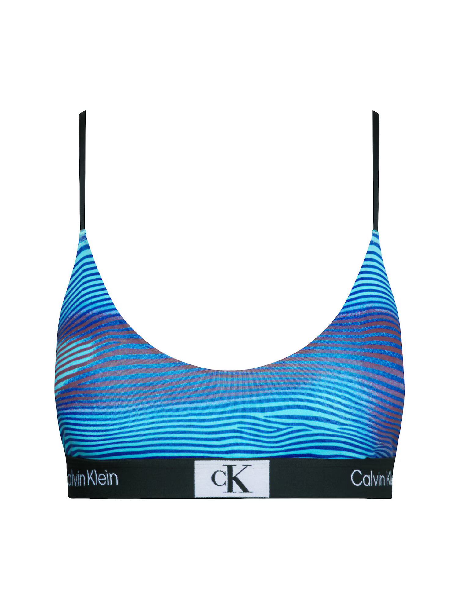 Calvin Klein Underwear Sutien albastru aqua / albastru închis / maro ruginiu / negru - Pled.ro