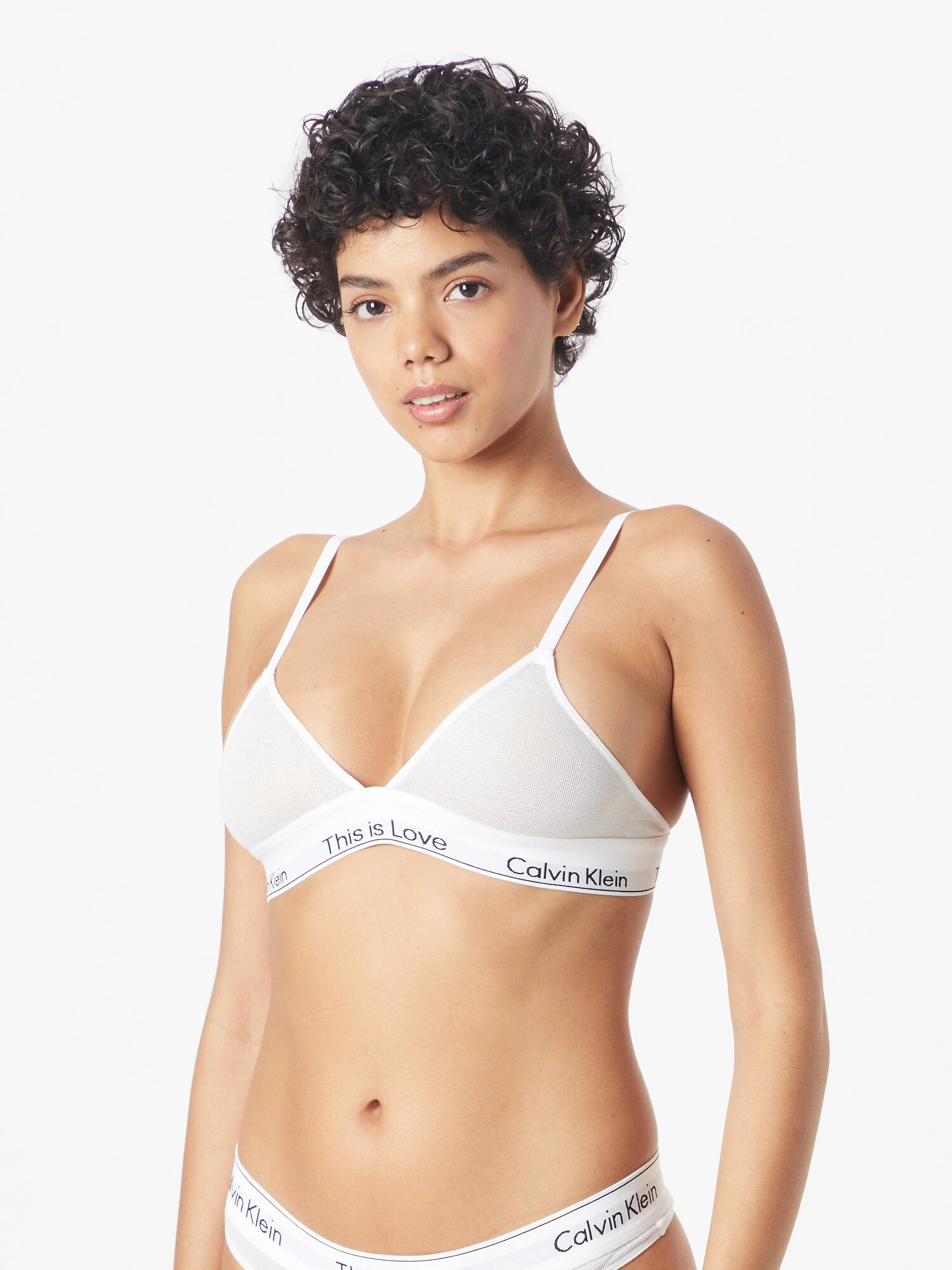 Calvin Klein Underwear Sutien negru / alb - Pled.ro