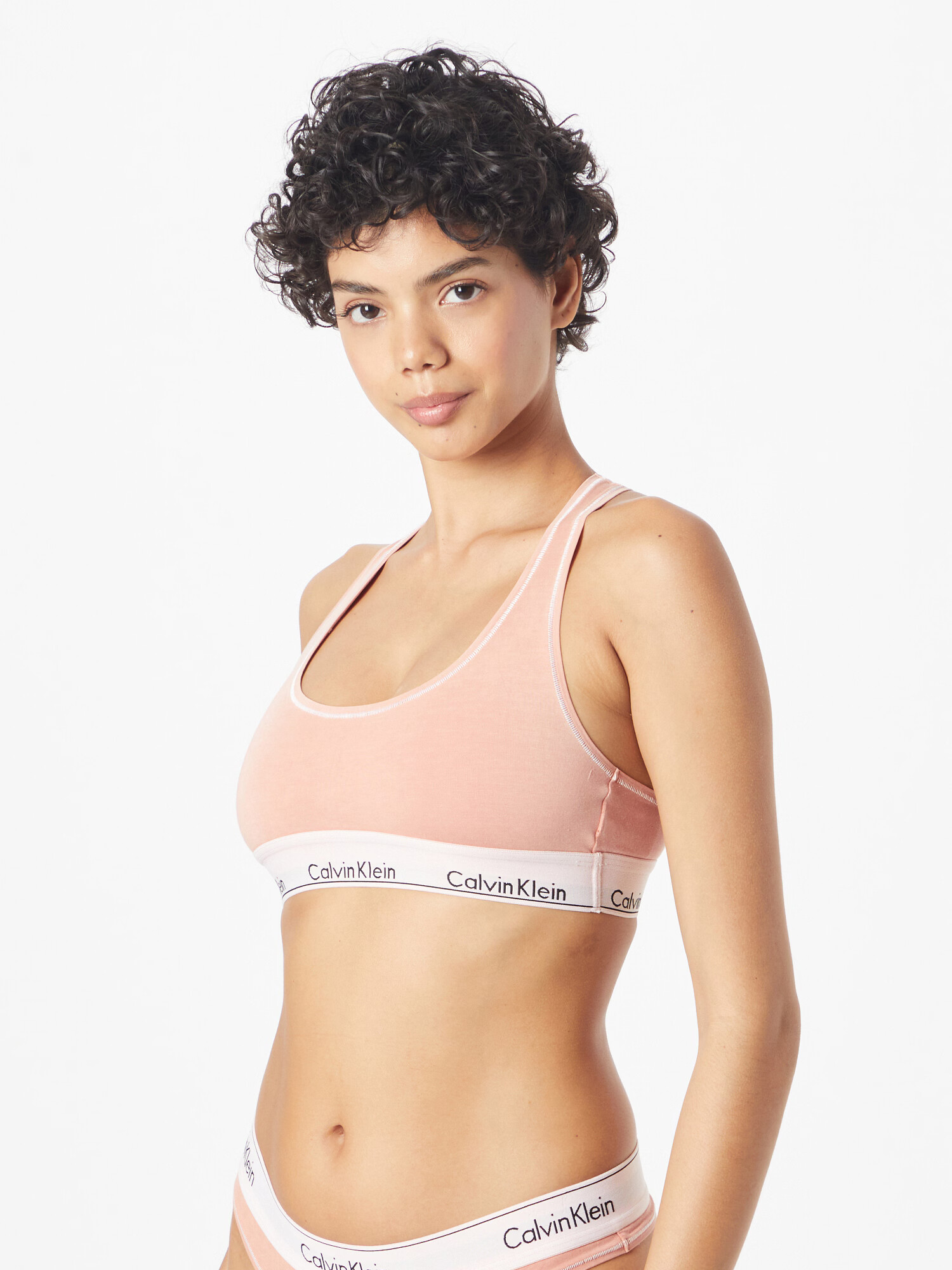 Calvin Klein Underwear Sutien portocaliu pastel / negru / alb - Pled.ro