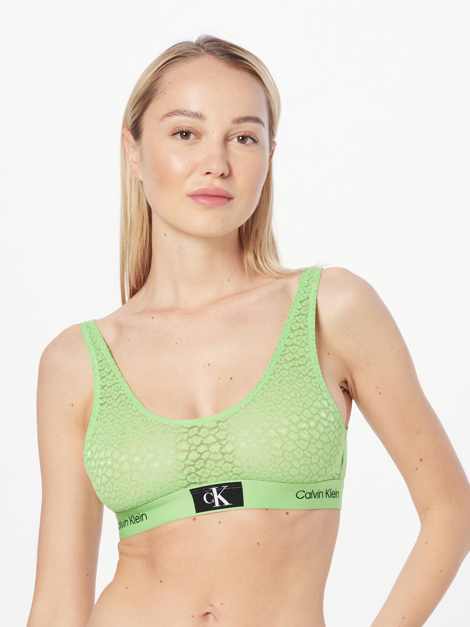 Calvin Klein Underwear Sutien verde limetă / negru - Pled.ro