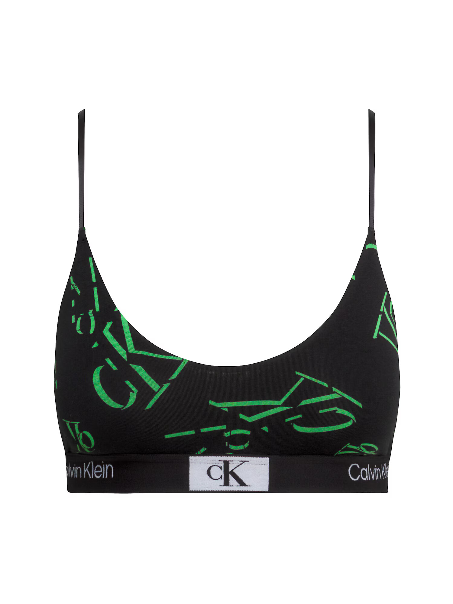 Calvin Klein Underwear Sutien verde limetă / negru / alb amestacat - Pled.ro