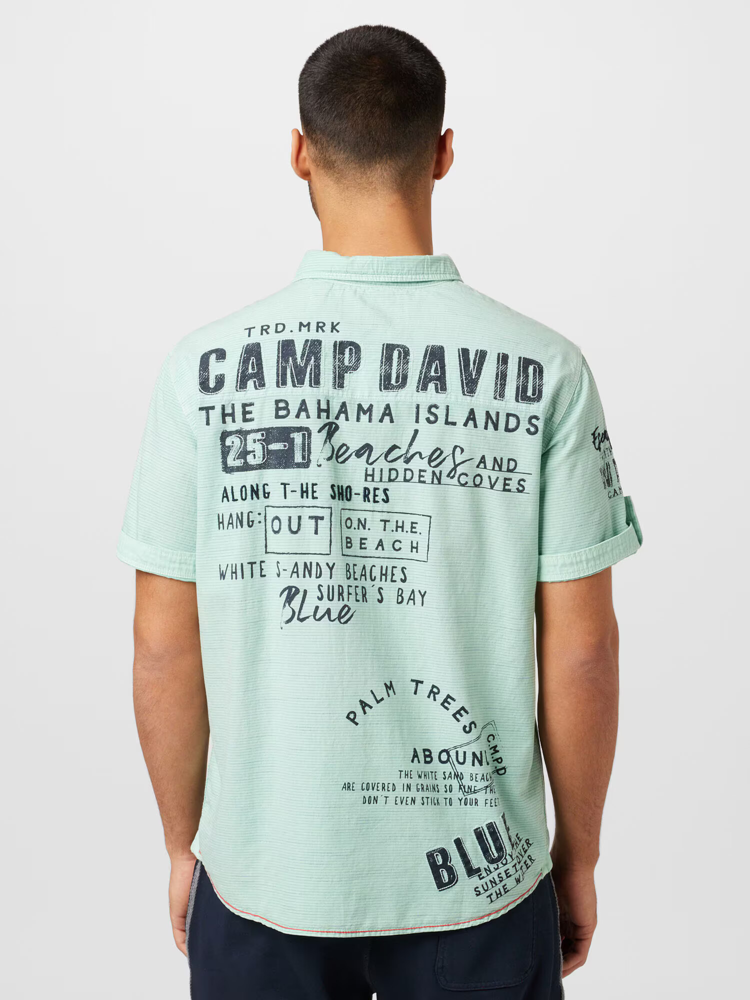 CAMP DAVID Cămașă bleumarin / verde mentă - Pled.ro