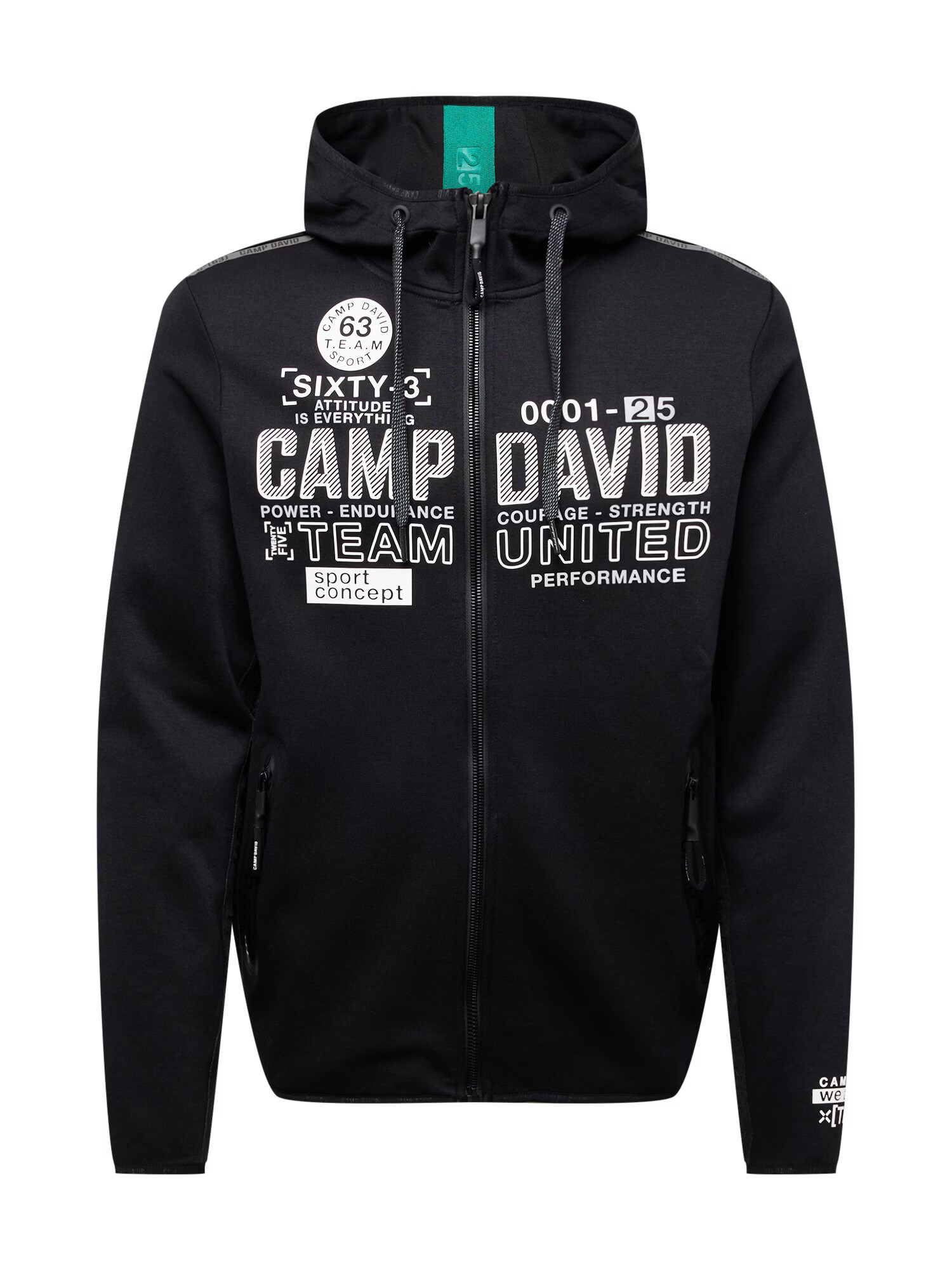 CAMP DAVID Hanorac negru / alb - Pled.ro