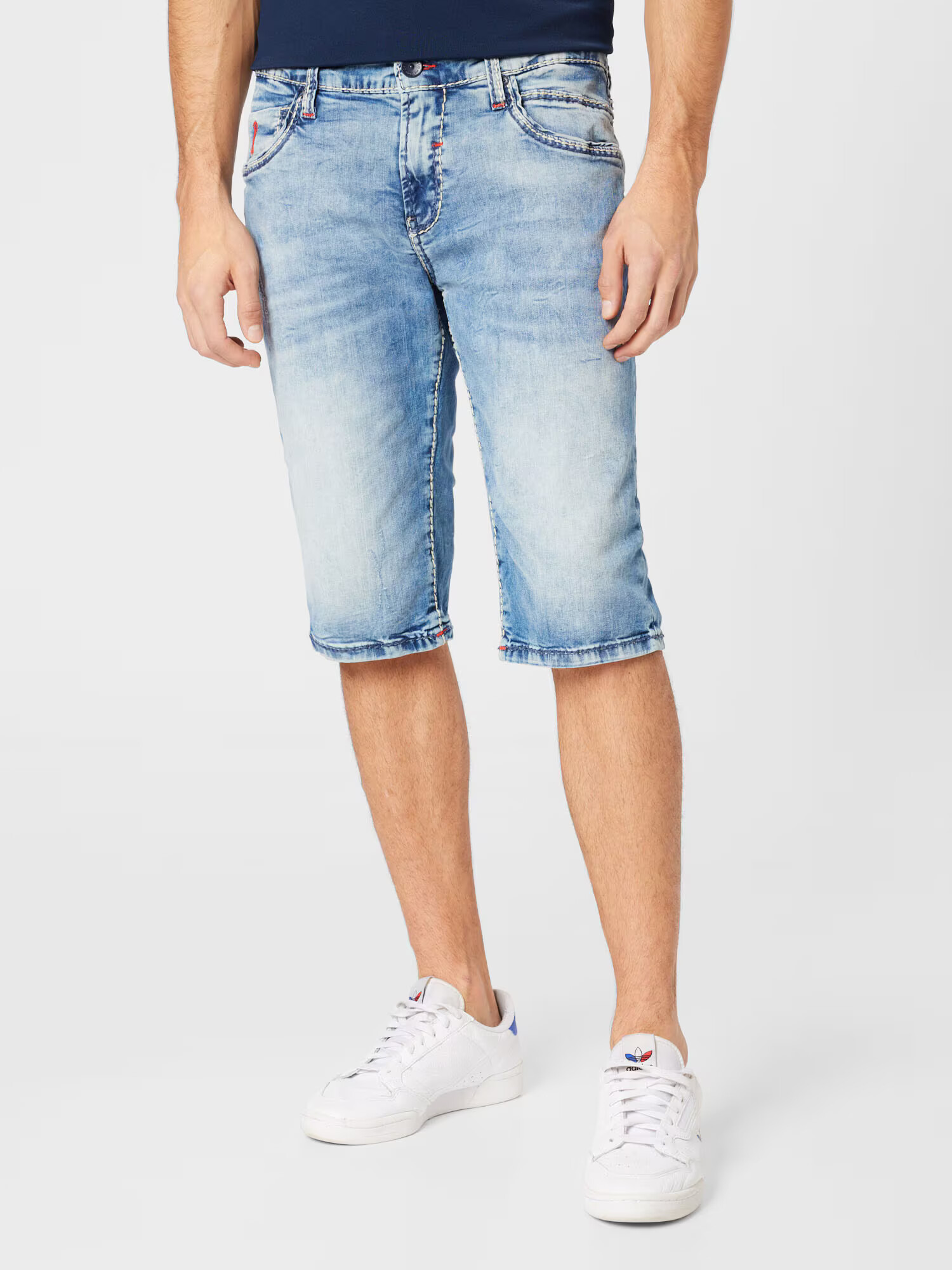 CAMP DAVID Jeans albastru denim / roșu - Pled.ro