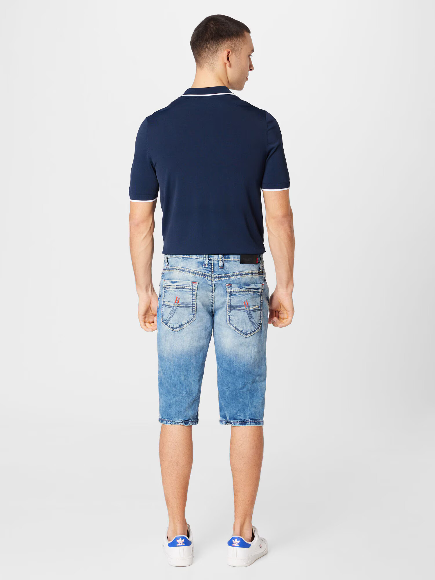 CAMP DAVID Jeans albastru denim / roșu - Pled.ro