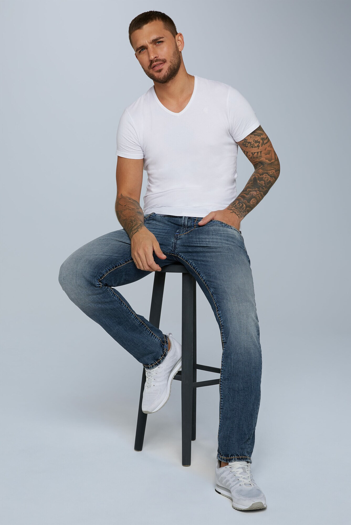 CAMP DAVID Jeans 'Nico' albastru denim - Pled.ro