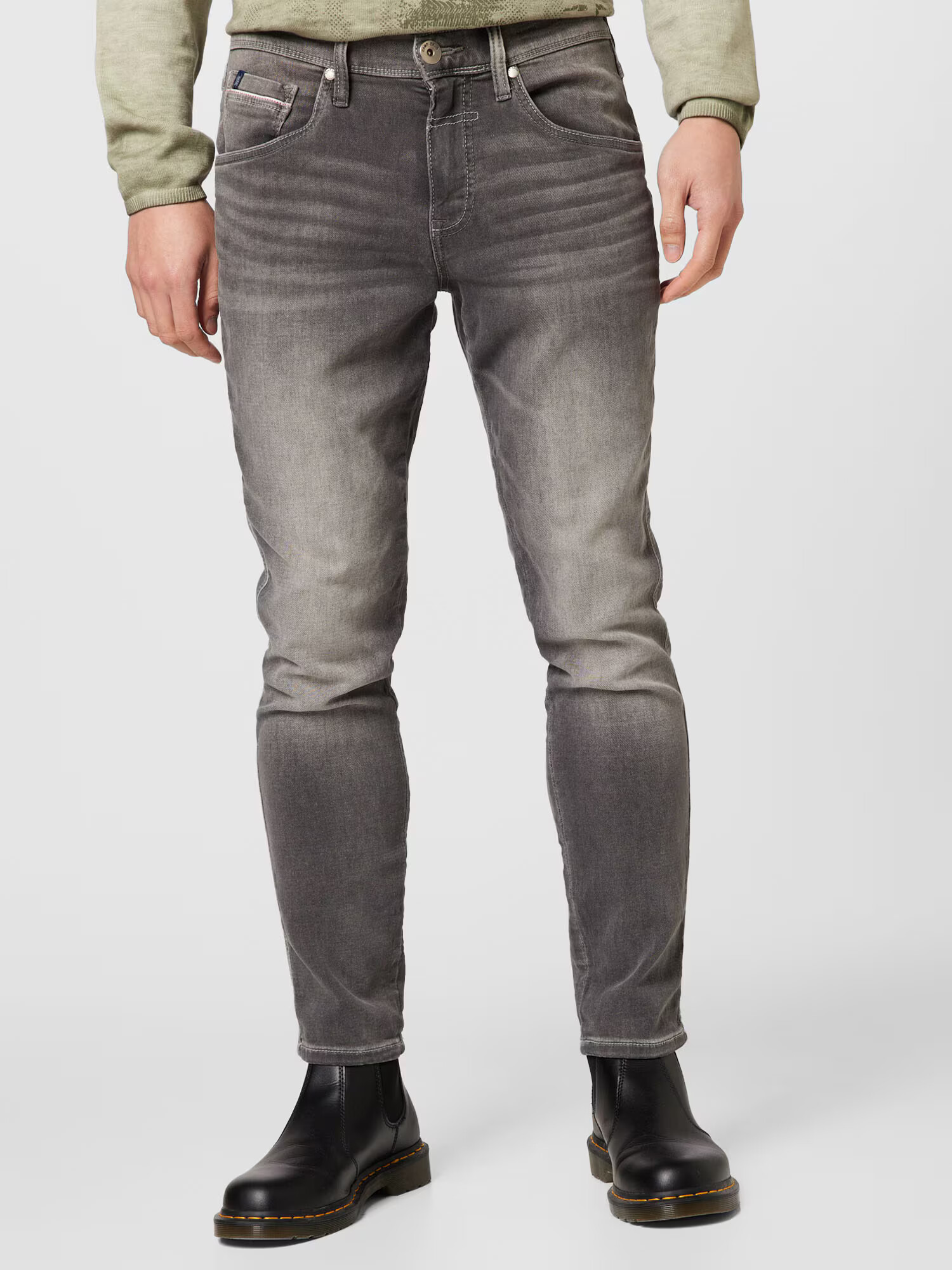 CAMP DAVID Jeans gri denim - Pled.ro