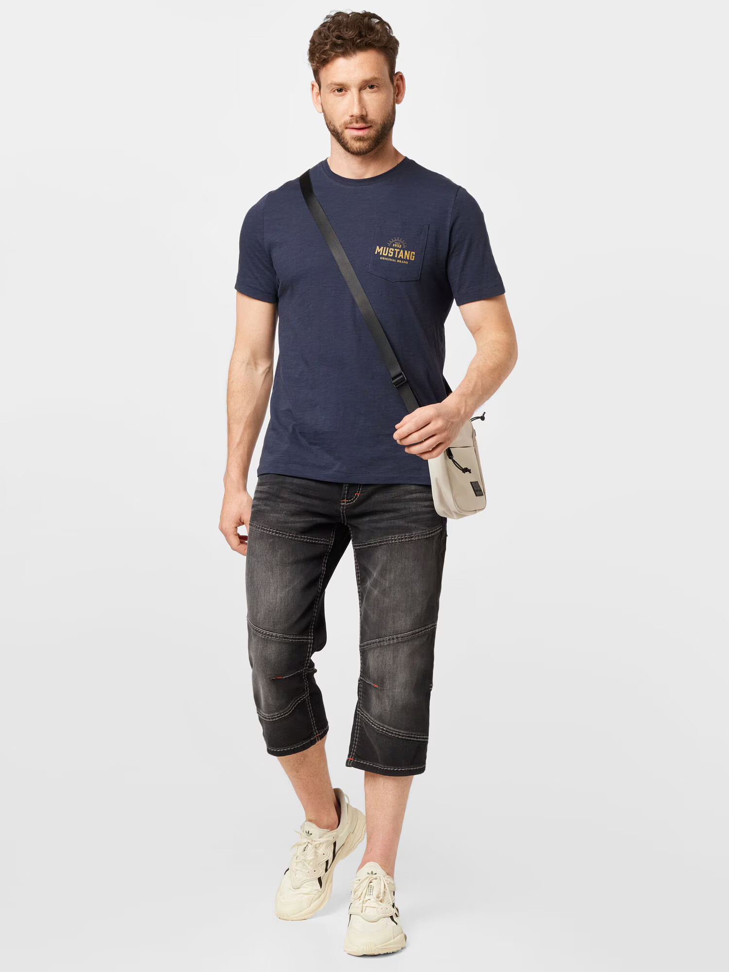 CAMP DAVID Jeans portocaliu / negru denim - Pled.ro