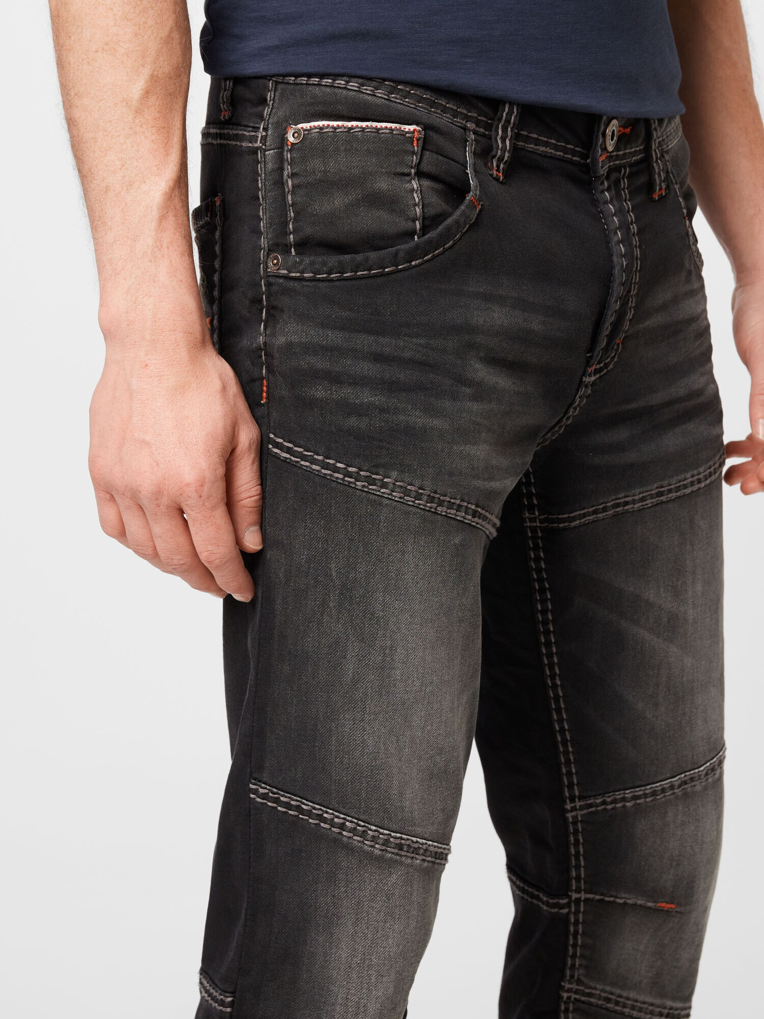 CAMP DAVID Jeans portocaliu / negru denim - Pled.ro