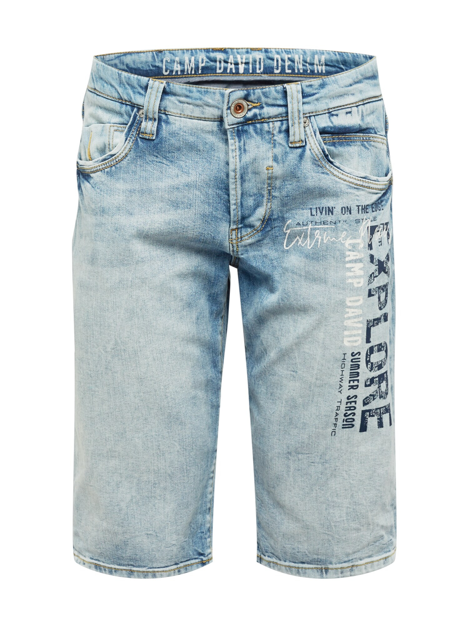 CAMP DAVID Jeans 'Ro:Bi' albastru marin / albastru deschis / alb - Pled.ro