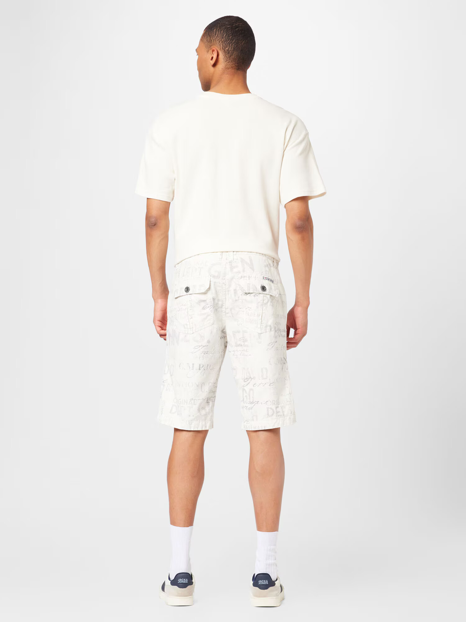 CAMP DAVID Pantaloni crem / gri deschis - Pled.ro