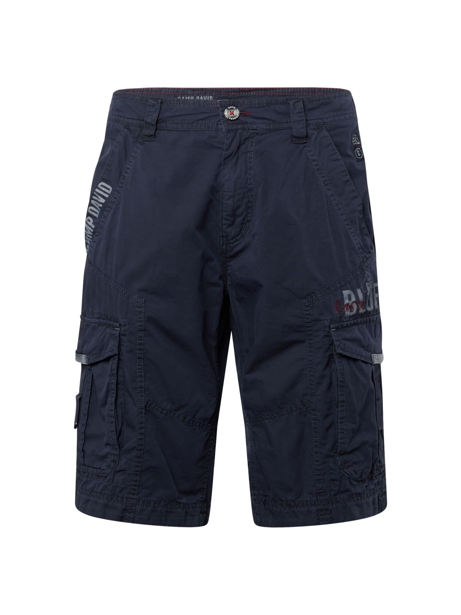 CAMP DAVID Pantaloni cu buzunare bleumarin / gri deschis - Pled.ro