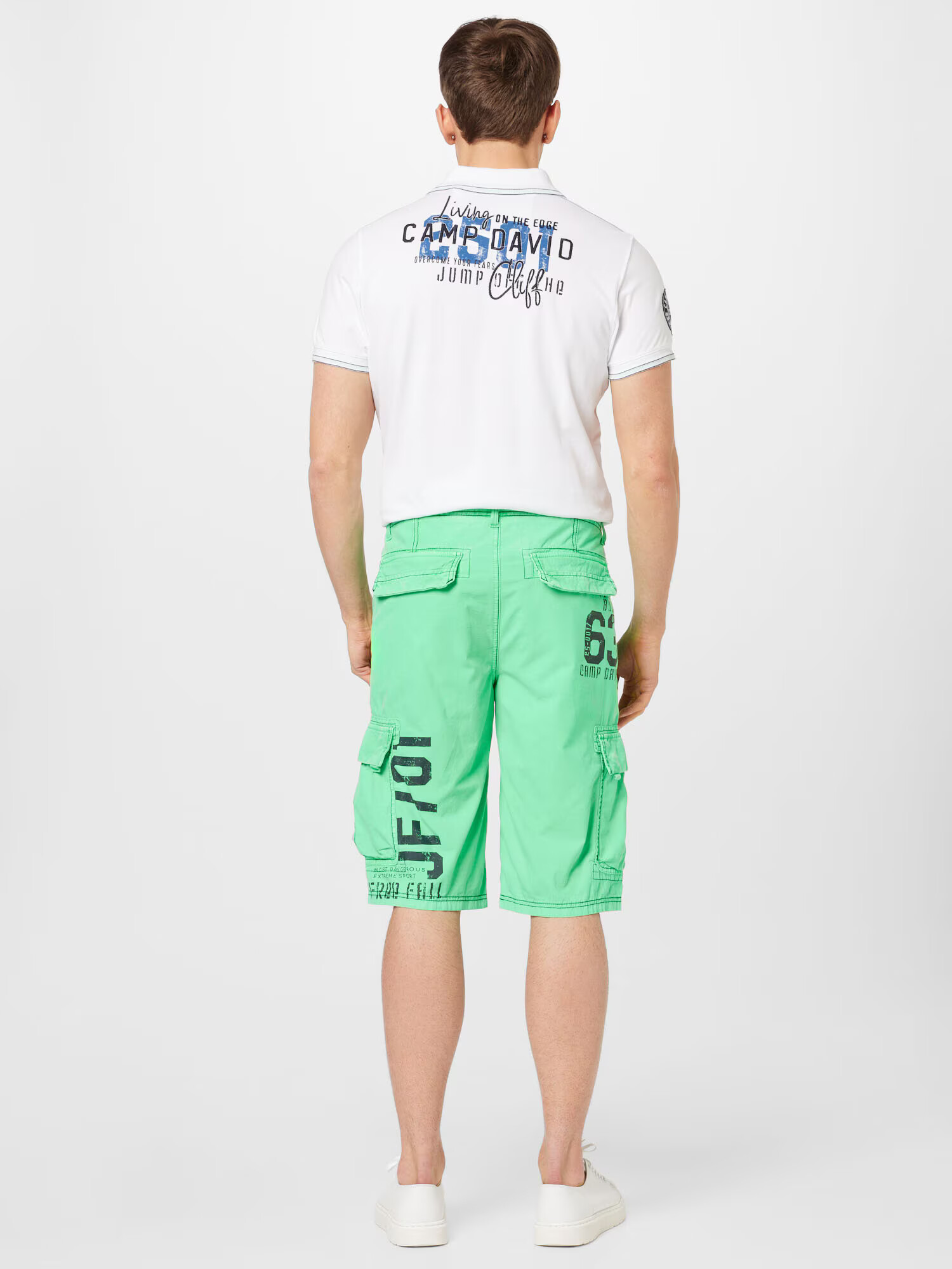 CAMP DAVID Pantaloni cu buzunare bleumarin / verde jad - Pled.ro