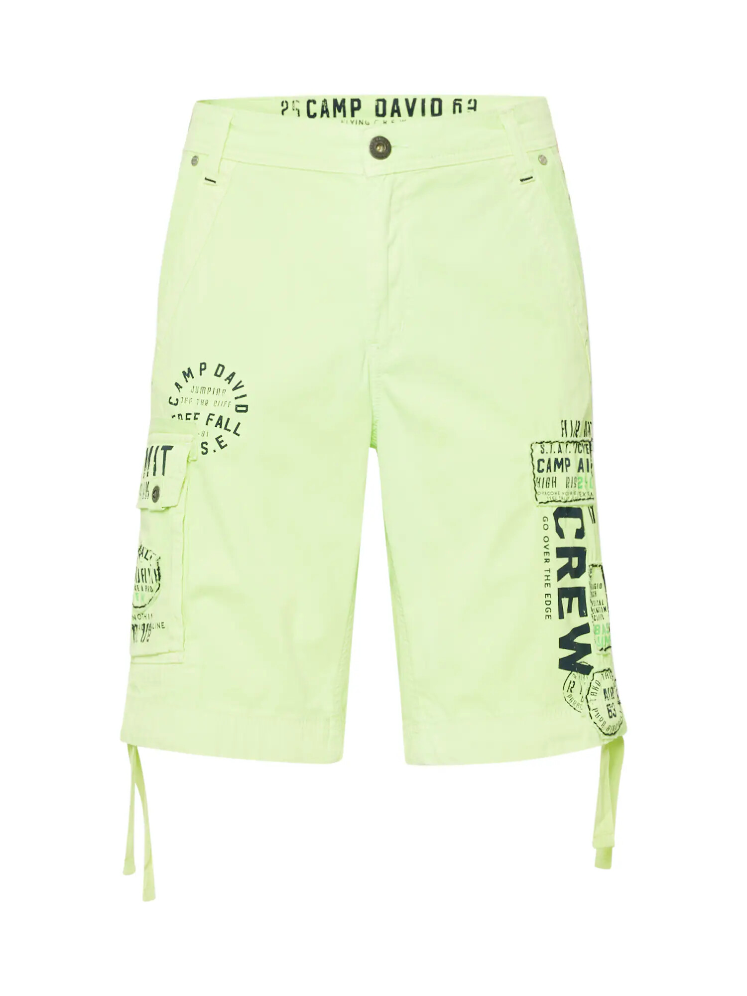 CAMP DAVID Pantaloni verde neon / negru - Pled.ro