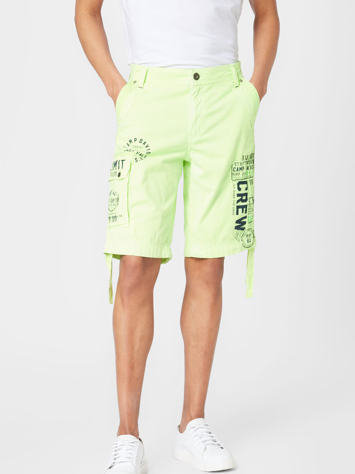 CAMP DAVID Pantaloni verde neon / negru - Pled.ro